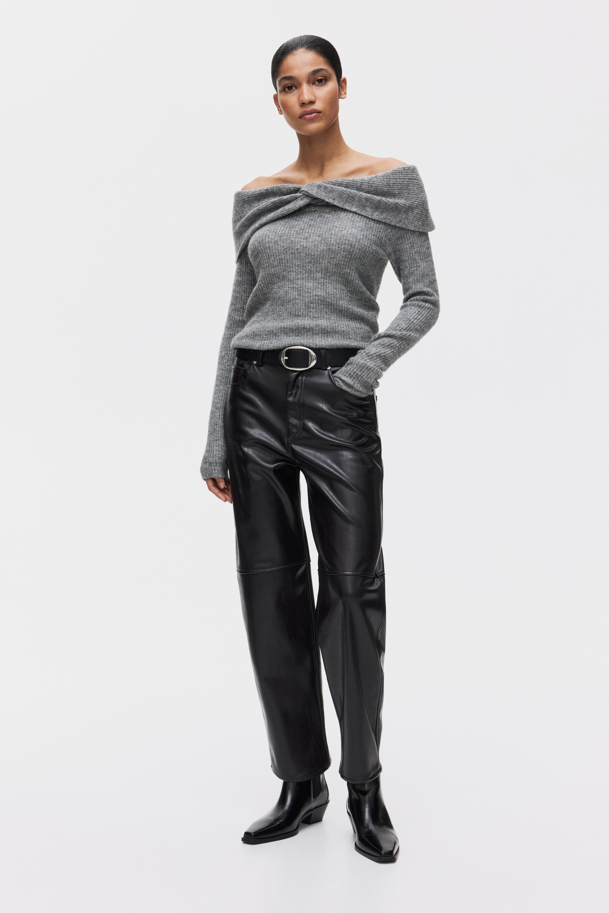 オフショルダーセーター |ニット、ゆったりなど | H&M JP