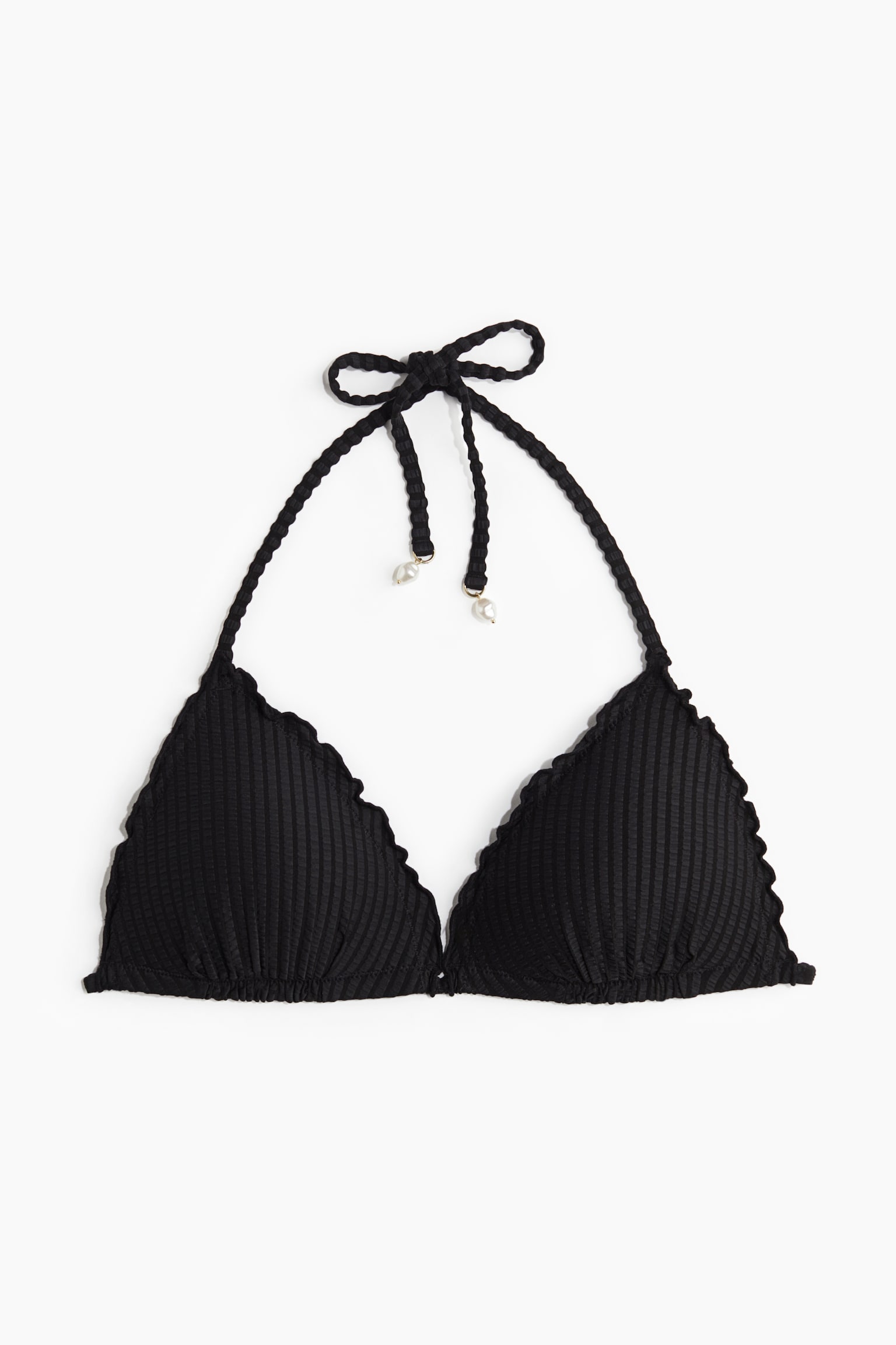 Push-up triangle bikini top - Black - 2