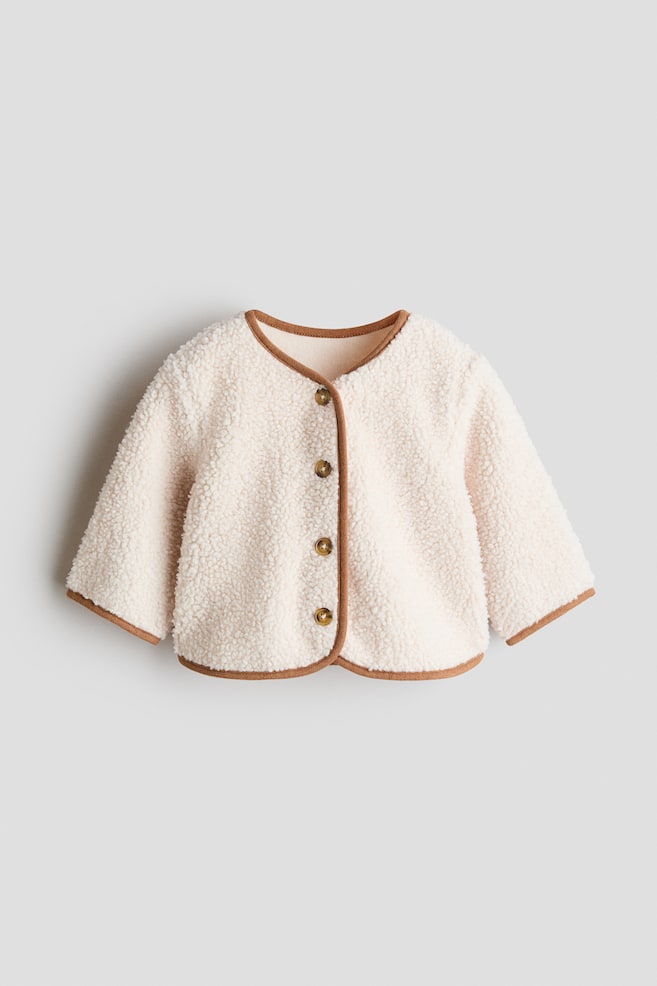 Teddy Fleece Jacket - Cream - 1