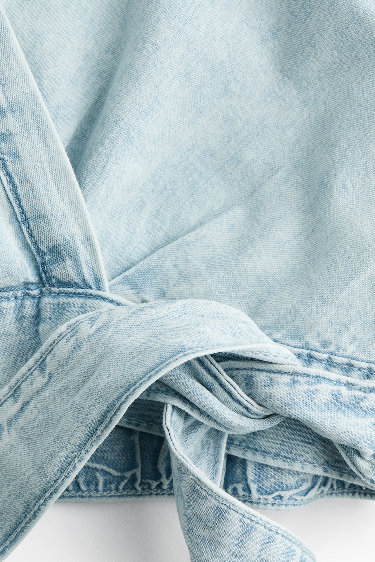 Denim Wrap Blouse - image 3