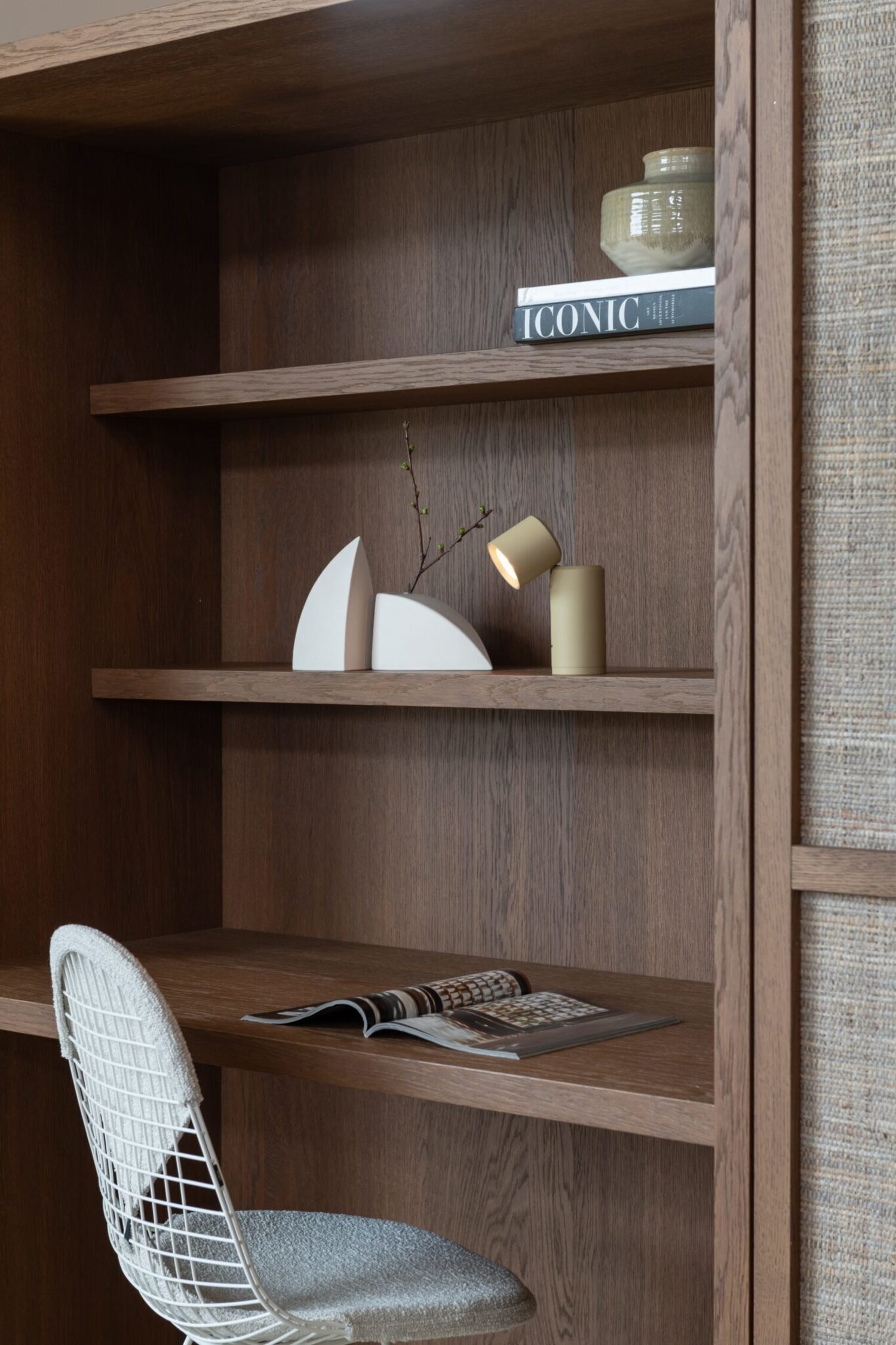 Milan Bordlampe - Beige/Bordeaux/Sort