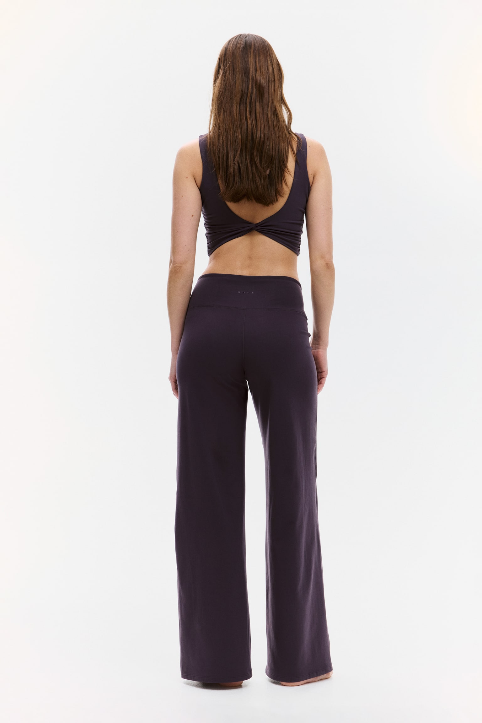 Wide sports leggings with SoftMove™ - Plum purple/Black/Warm brown/Blush pink/Dark clay grey - 3