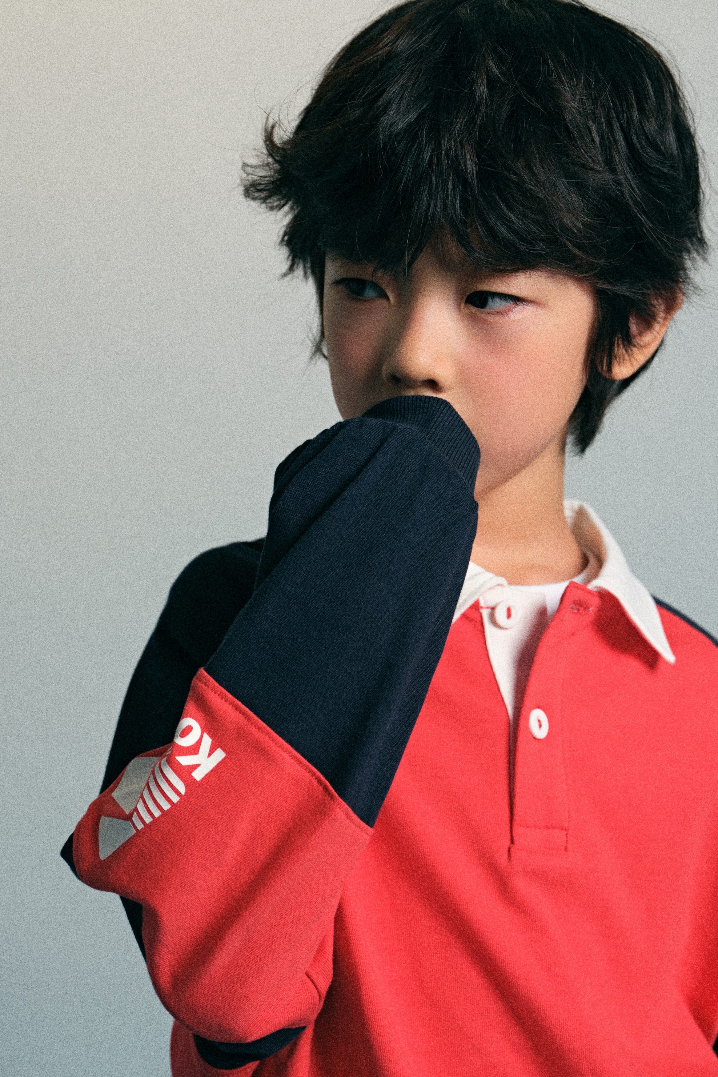 カラーブロックラガーシャツ - レッド／Kodak - Kids | H&M JP