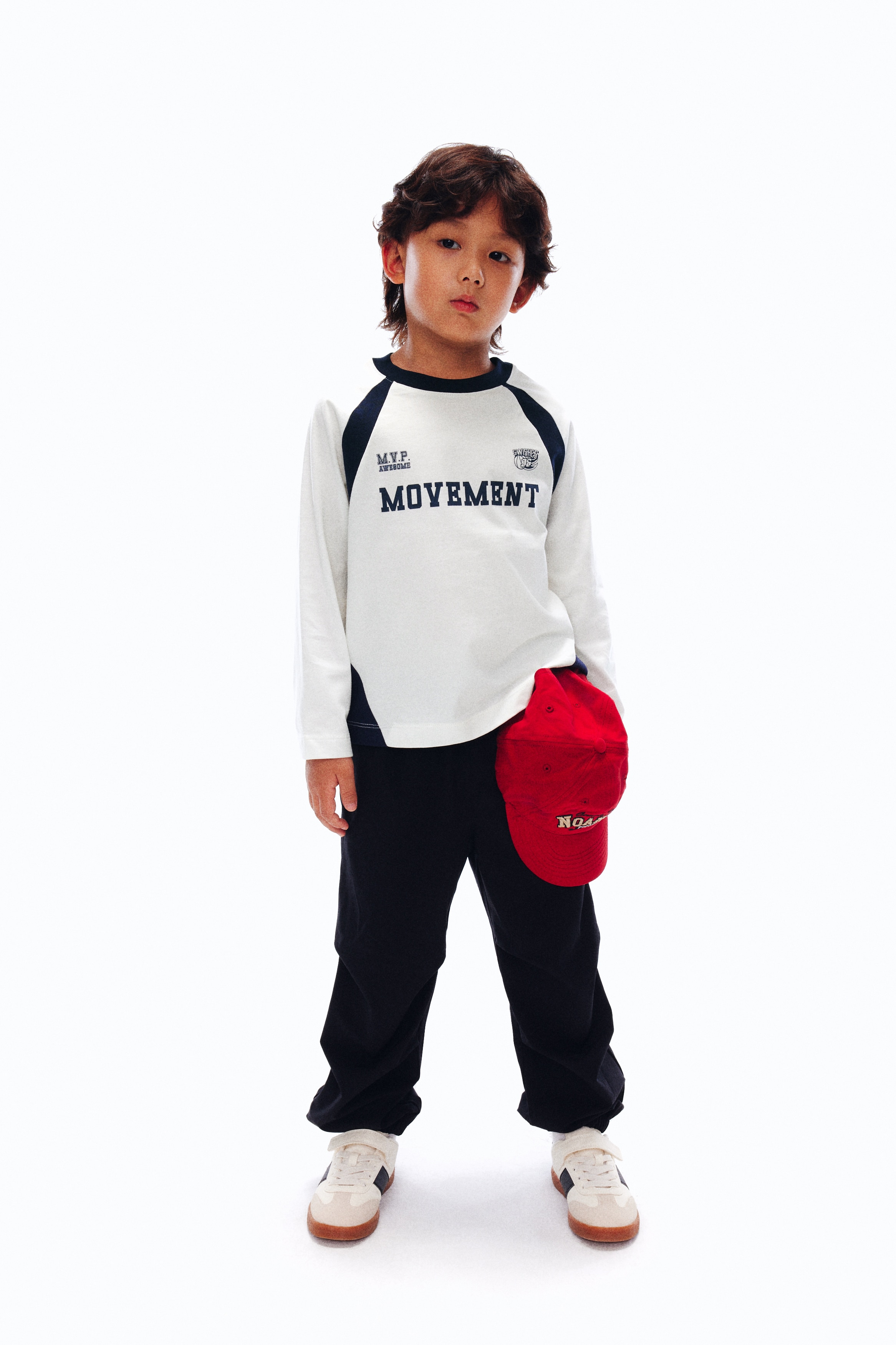 プリント長袖Tシャツ - ホワイト／Movement - Kids | H&M JP