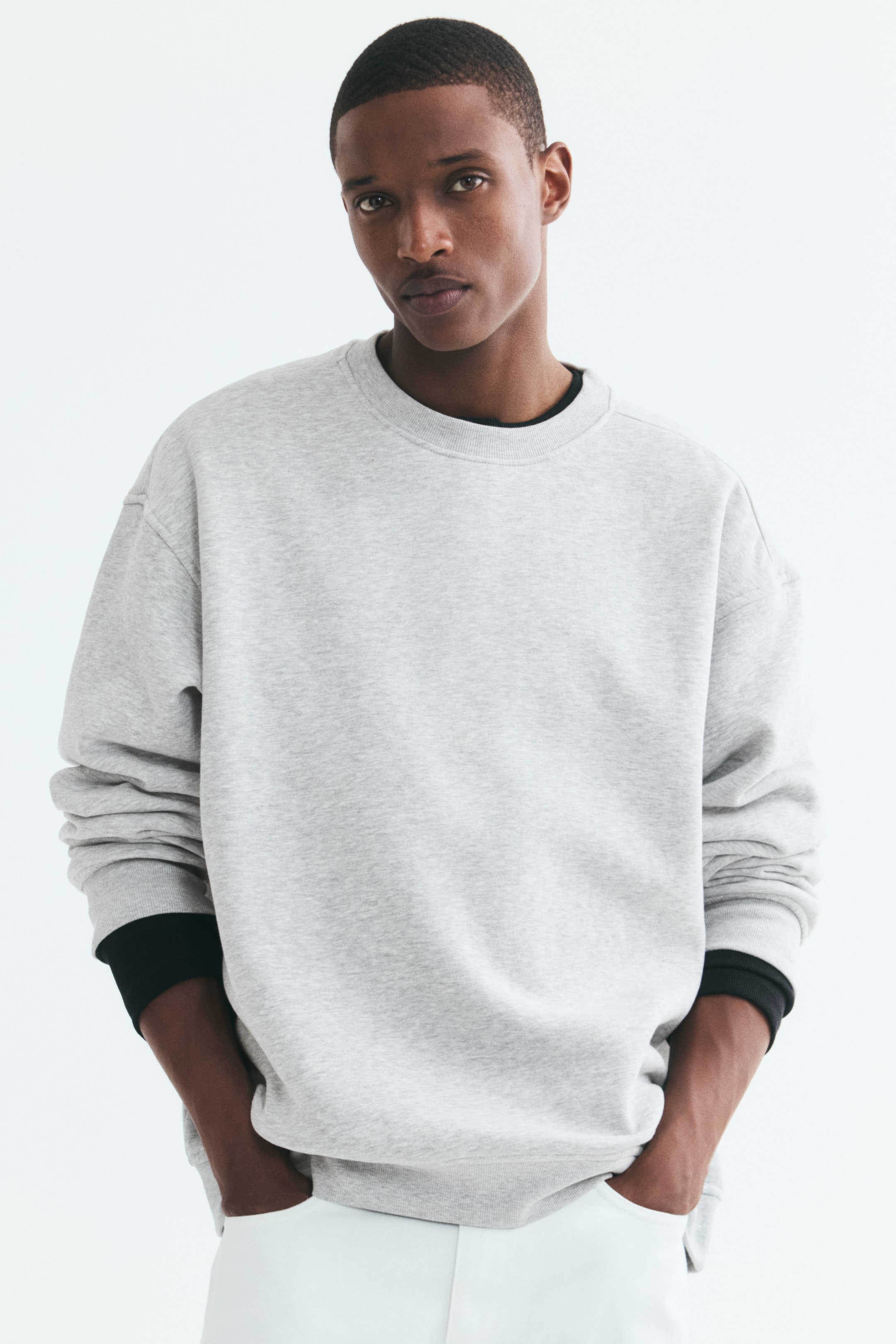 Agrandir l'image: Sweat Loose Fit - Gris chiné - HOMME | H&M CH 1