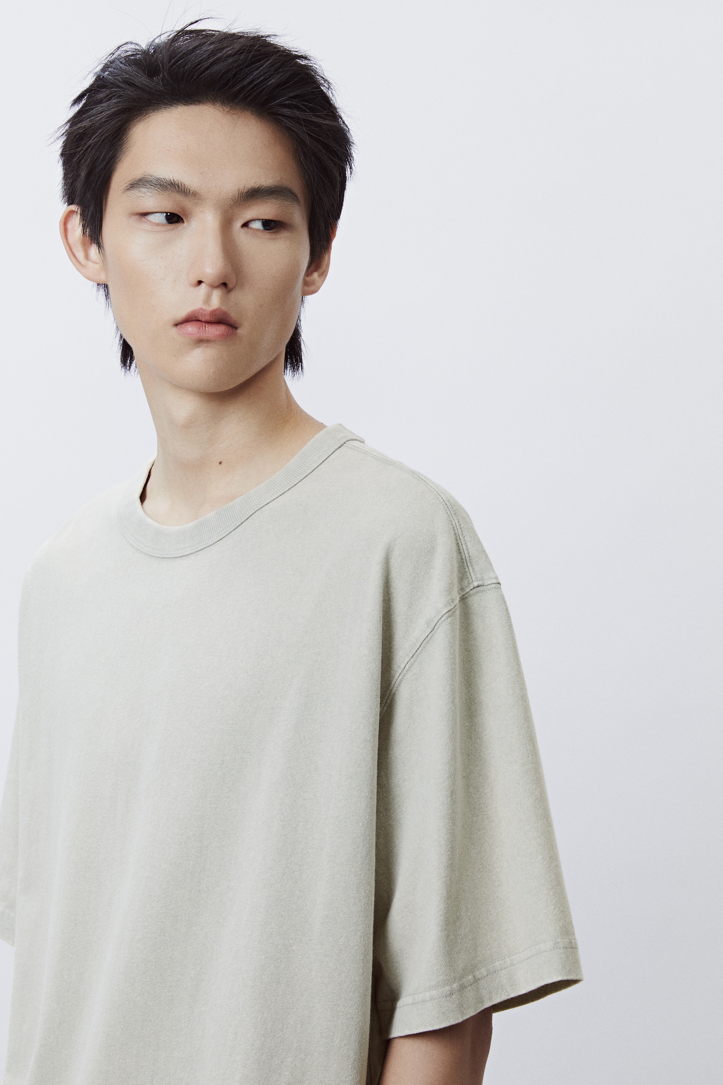 Loose Fit T-shirt - Dusty green