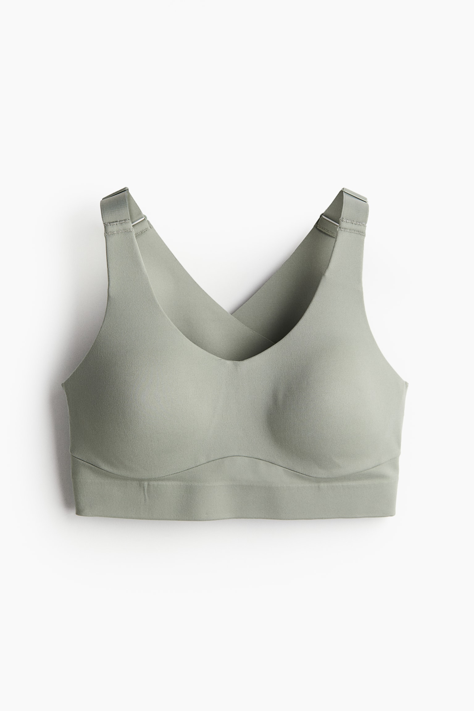 High Support Sports Bra In DryMove™ - Light khaki green/Black/Brown - 2