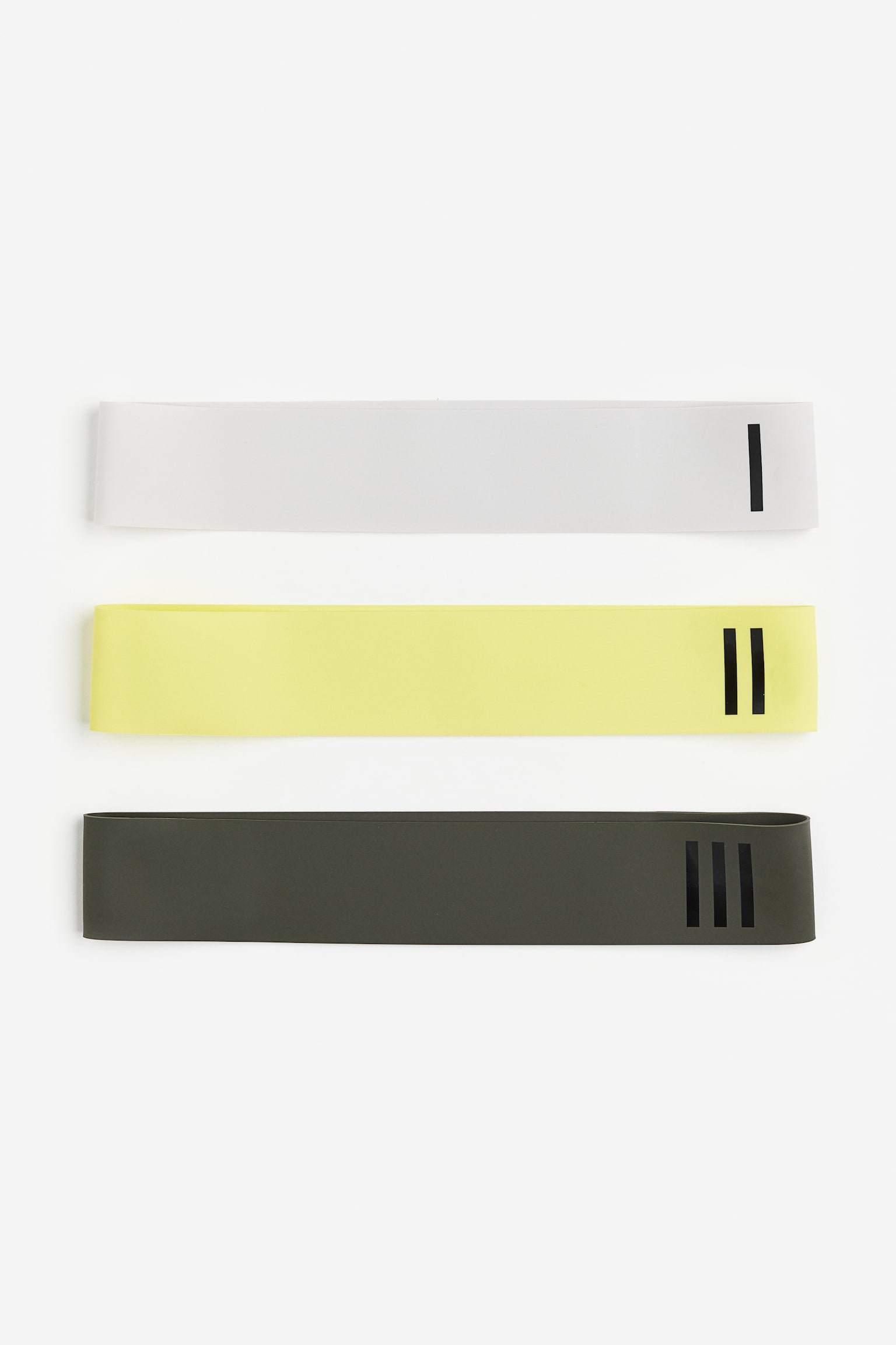 3-pack Resistance Bands - White/Yellow/Dark grey - 1