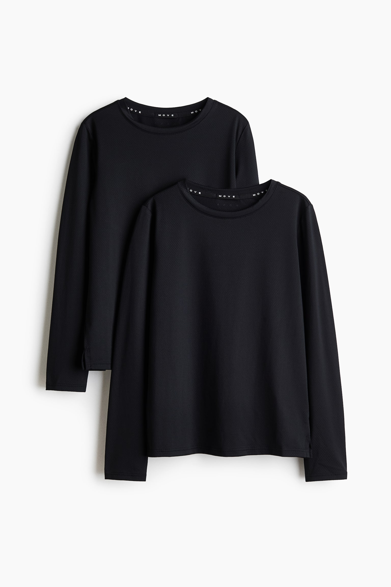 2-pack long-sleeved sports tops with DryMove™ - Black