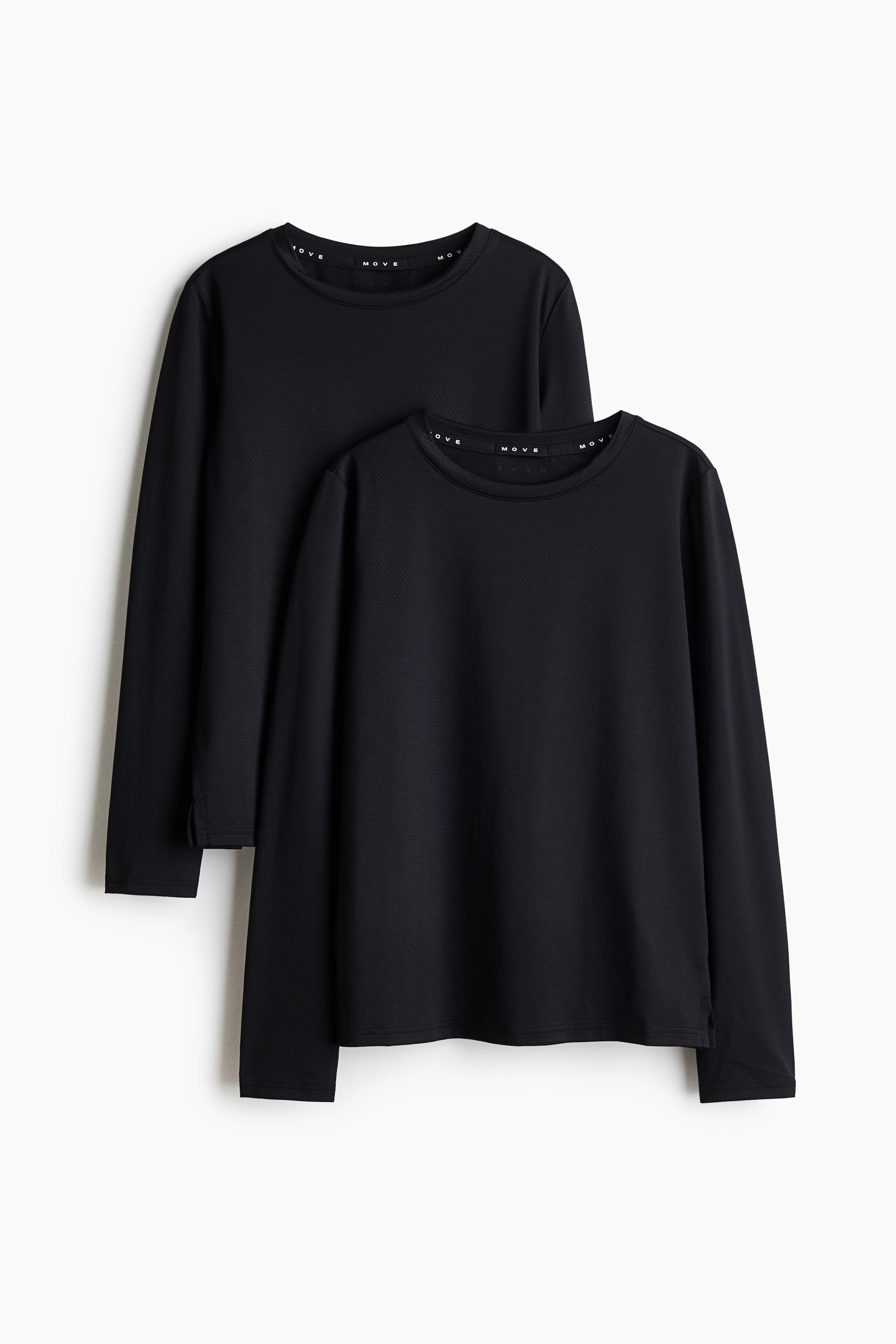 View larger image: 2-pack long-sleeved sports tops with DryMove™ - Black - Kids | H&M GB 1