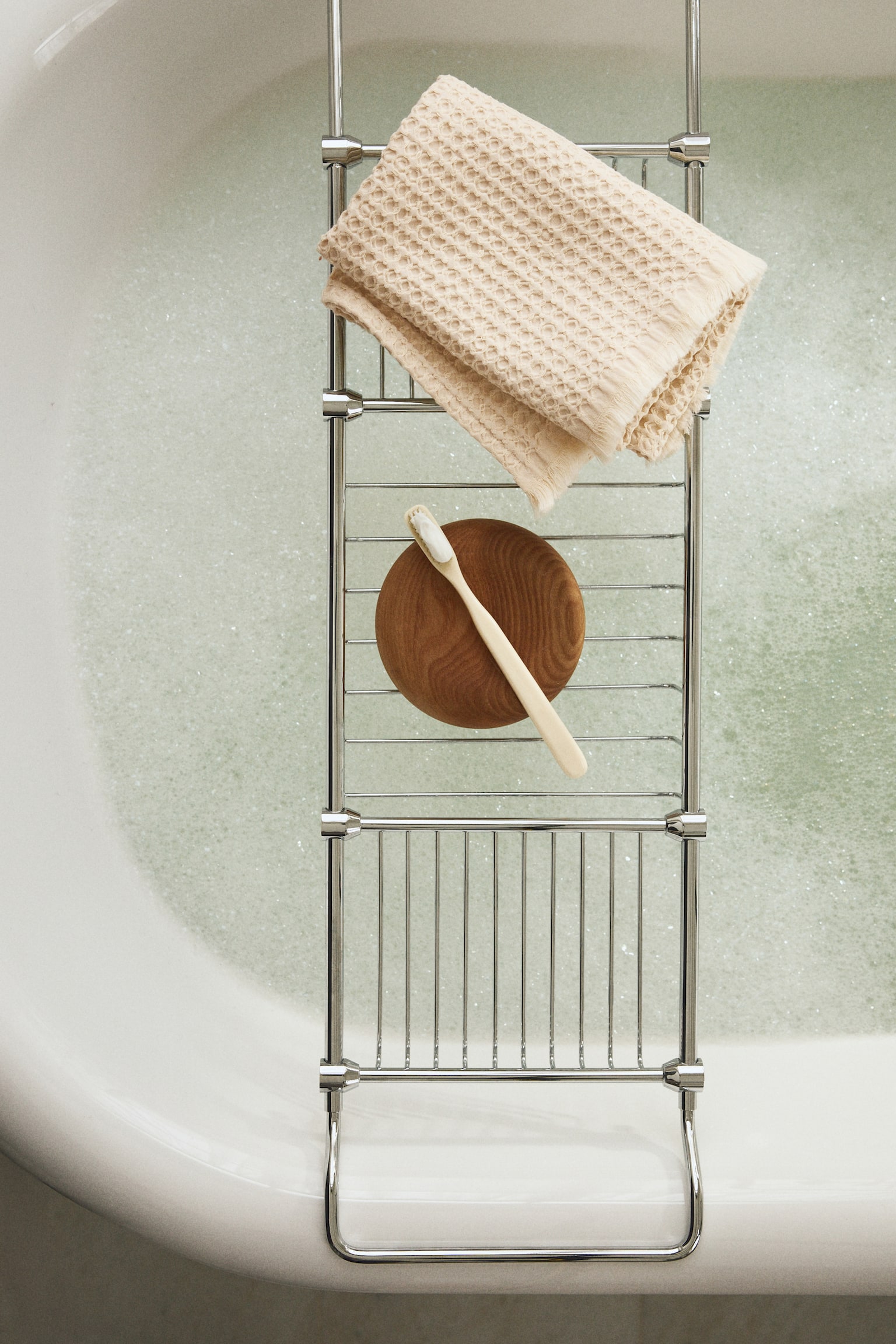 Вафельний рушник для гостей - Світло-жовтий/Темно-бежевий/Білий/Пудрово-рожевий - 2