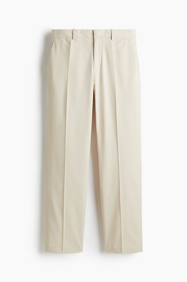 Regular-Fit Tailored Pants - Beige/Gray - 1