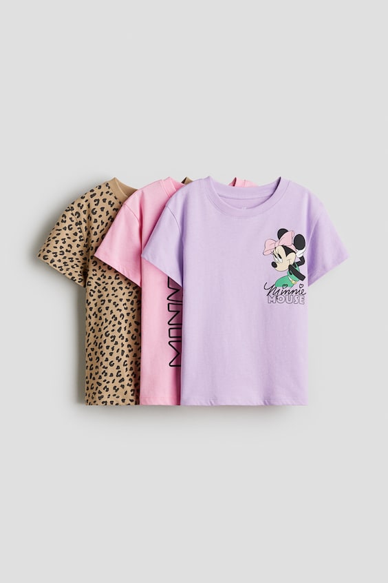Детские топы H&M 3-pack Printed Jersey Tops