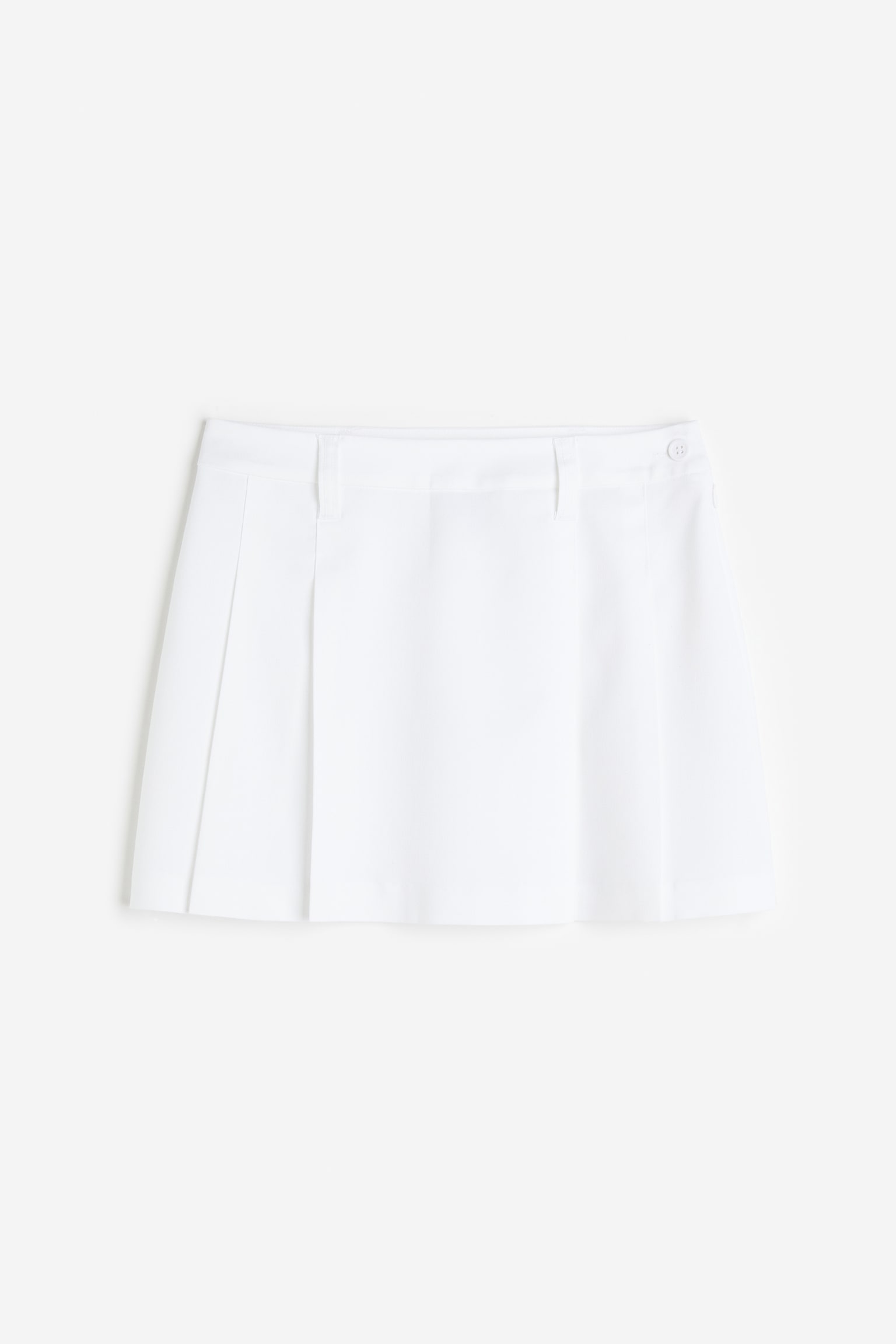 Pleated Skirt - White/Beige/Check - 1