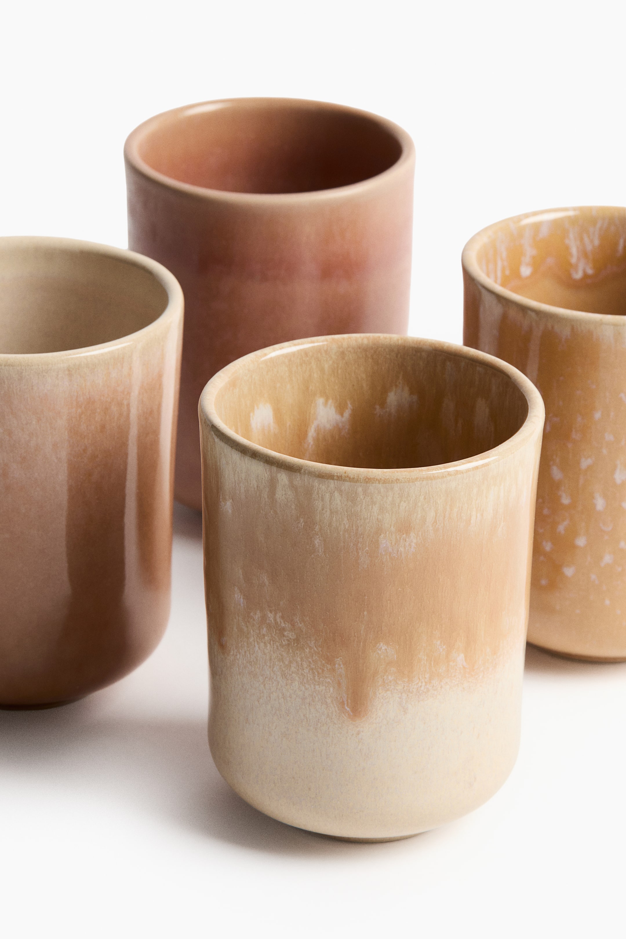 Lot de 4 tasses en grès cérame