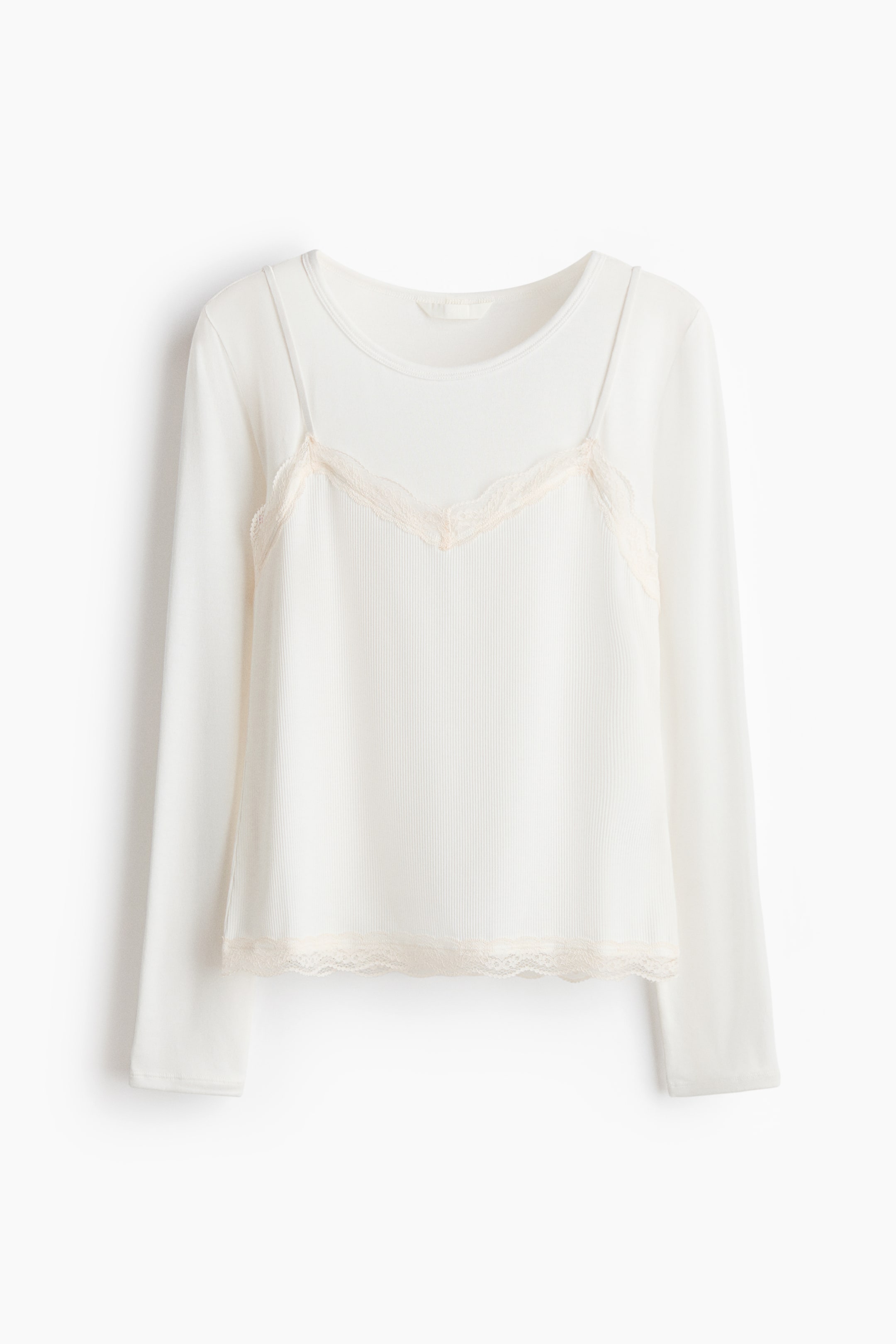 拡大画像を表示: レイヤードトップス - White - レディース | H&M JP 1