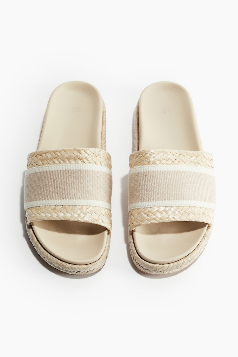 Claquettes façon espadrilles Beige clair FEMME H&M BE