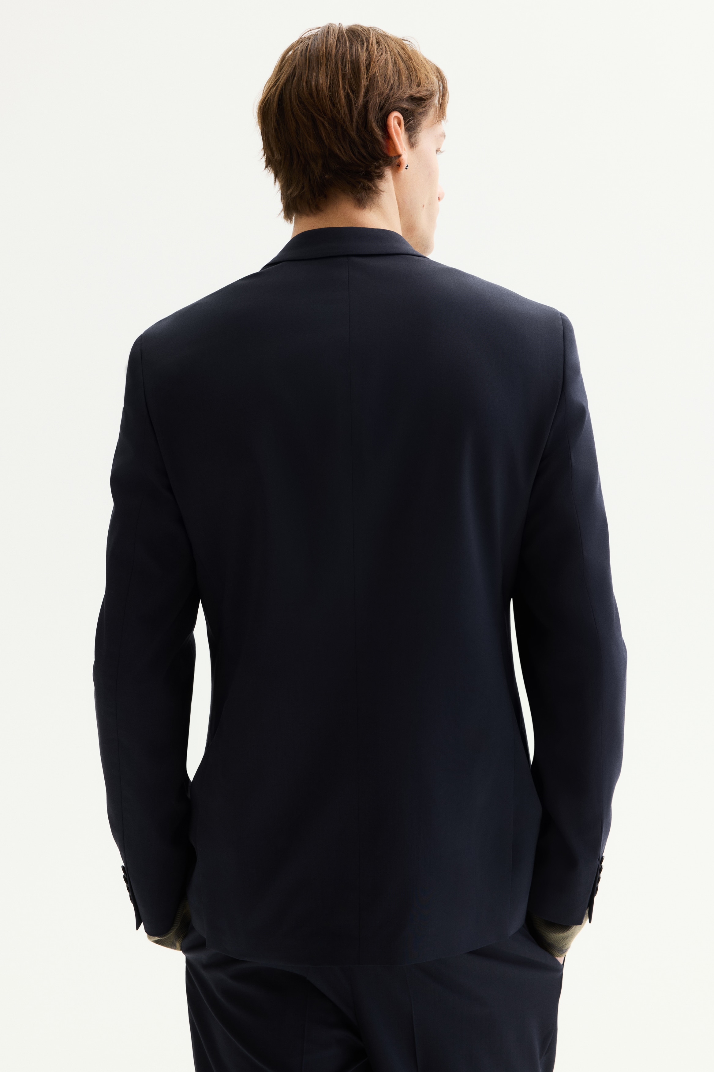 メンズ ブルーブレザー |ダブルブレスト、ベルベット&リネン | H&M JP