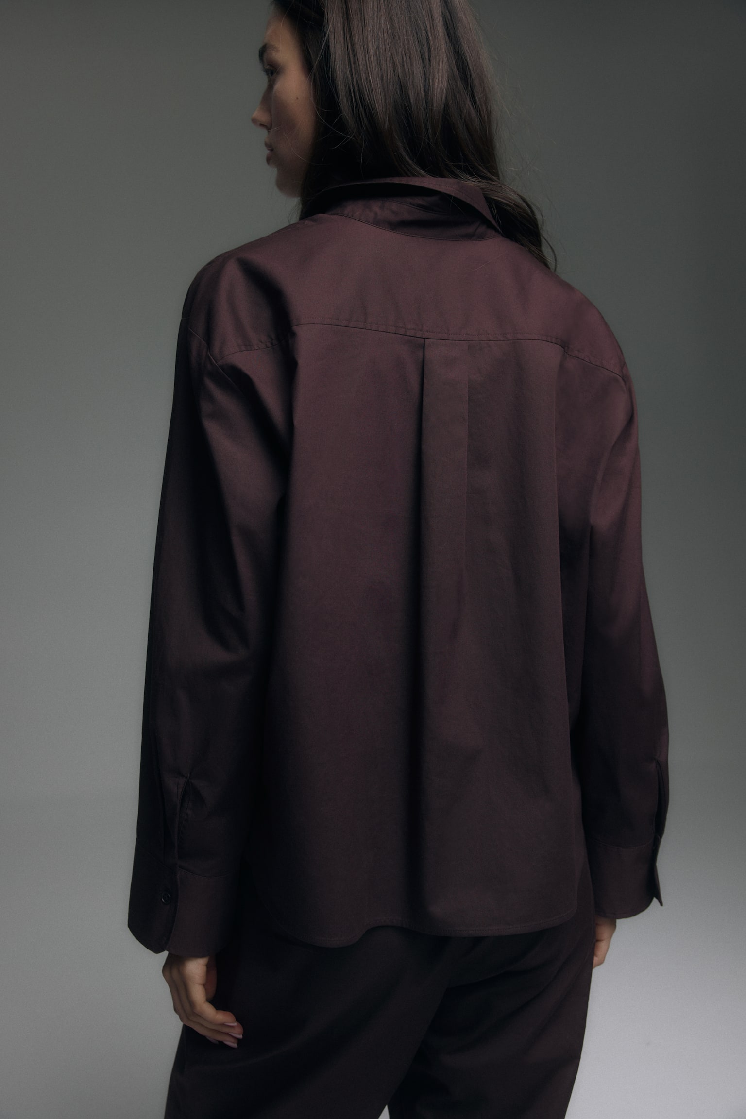 Natsæt i bomuld - Mørk chokoladebrun/Blå - 3