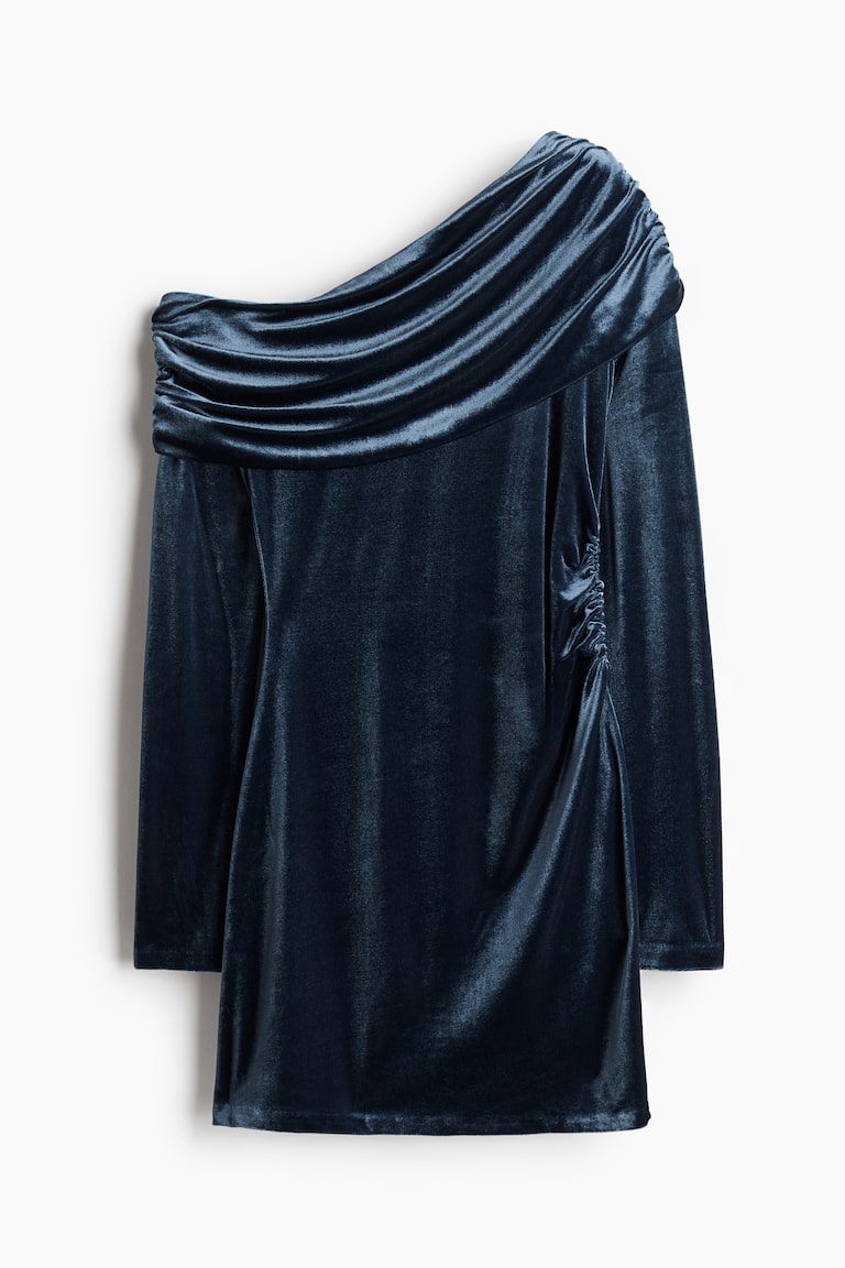 Robe asymétrique en velours
