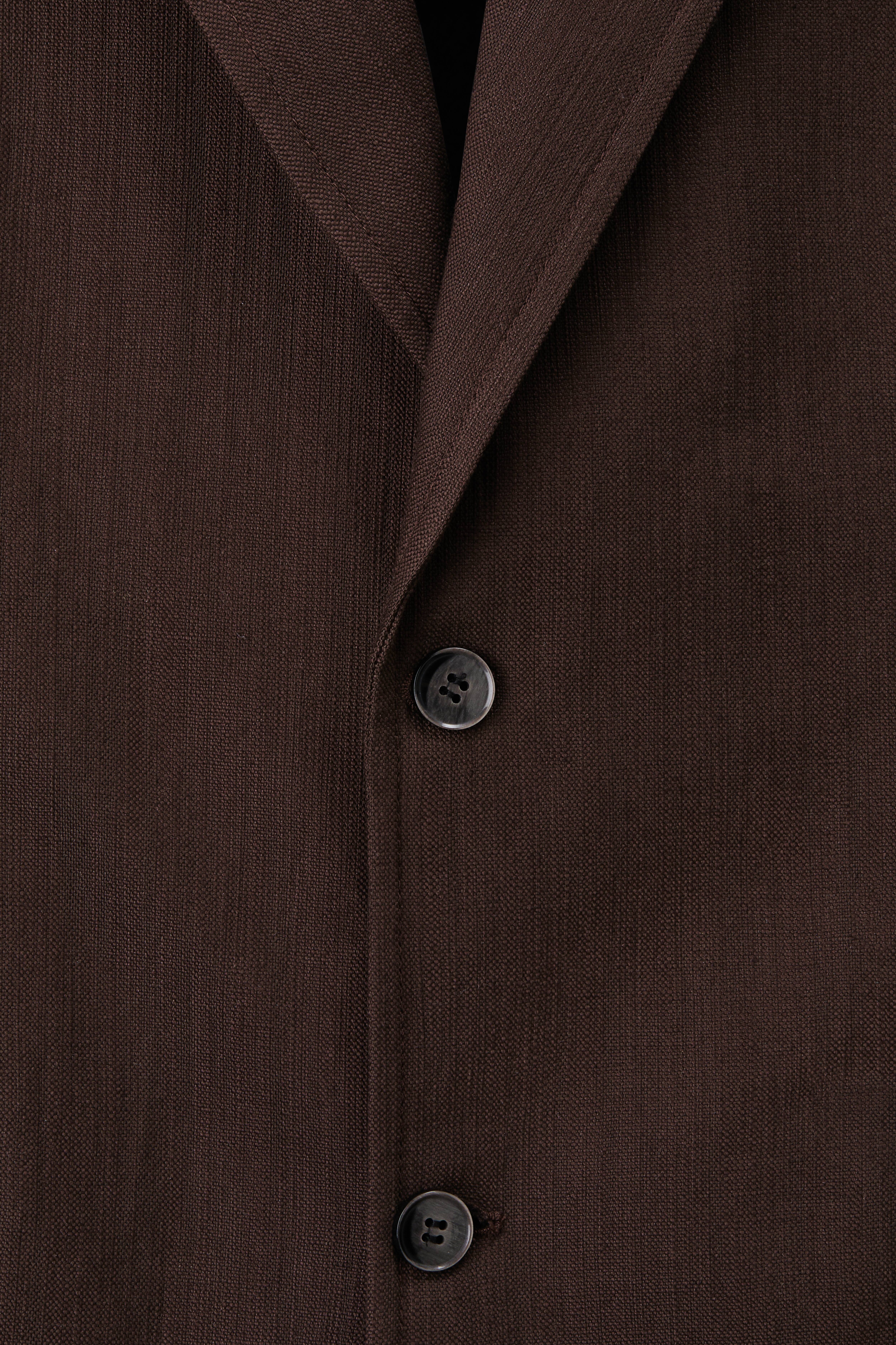 Veste décontractée à fermeture droite en lin
