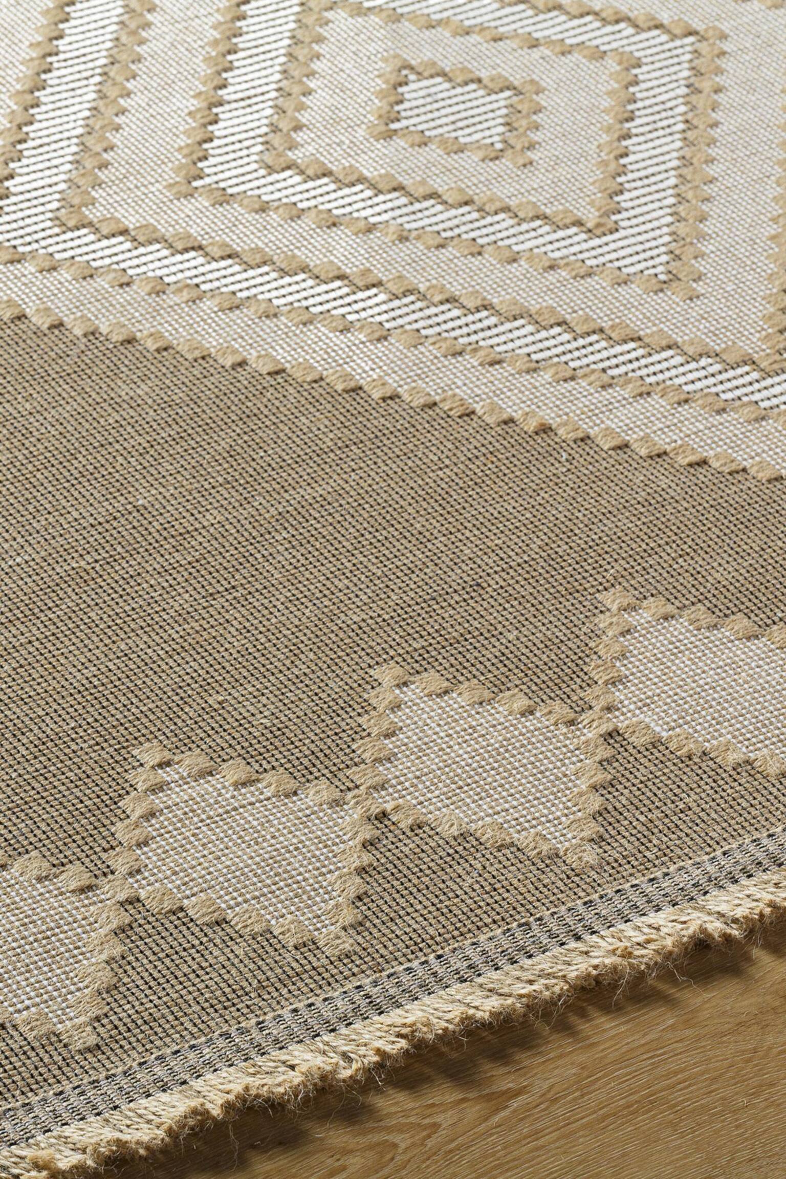 Keyuri Machine Washable Jute Boho Area Rug - Beige, Ivory - 4