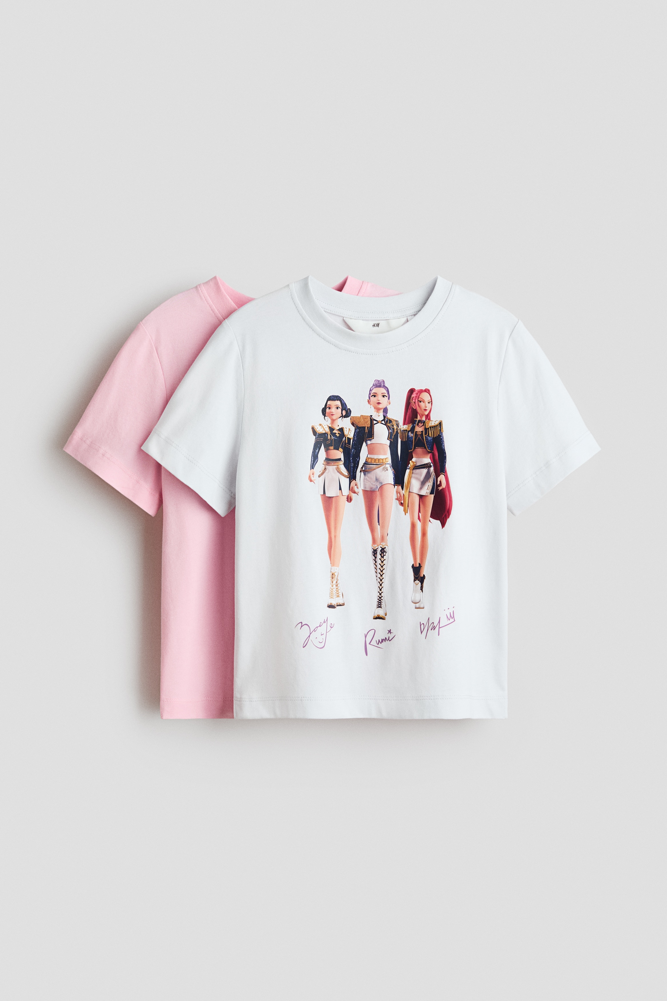 Blanc/KPop Demon Hunters 2-Pack Printed T-Shirts for kids | H&M CA