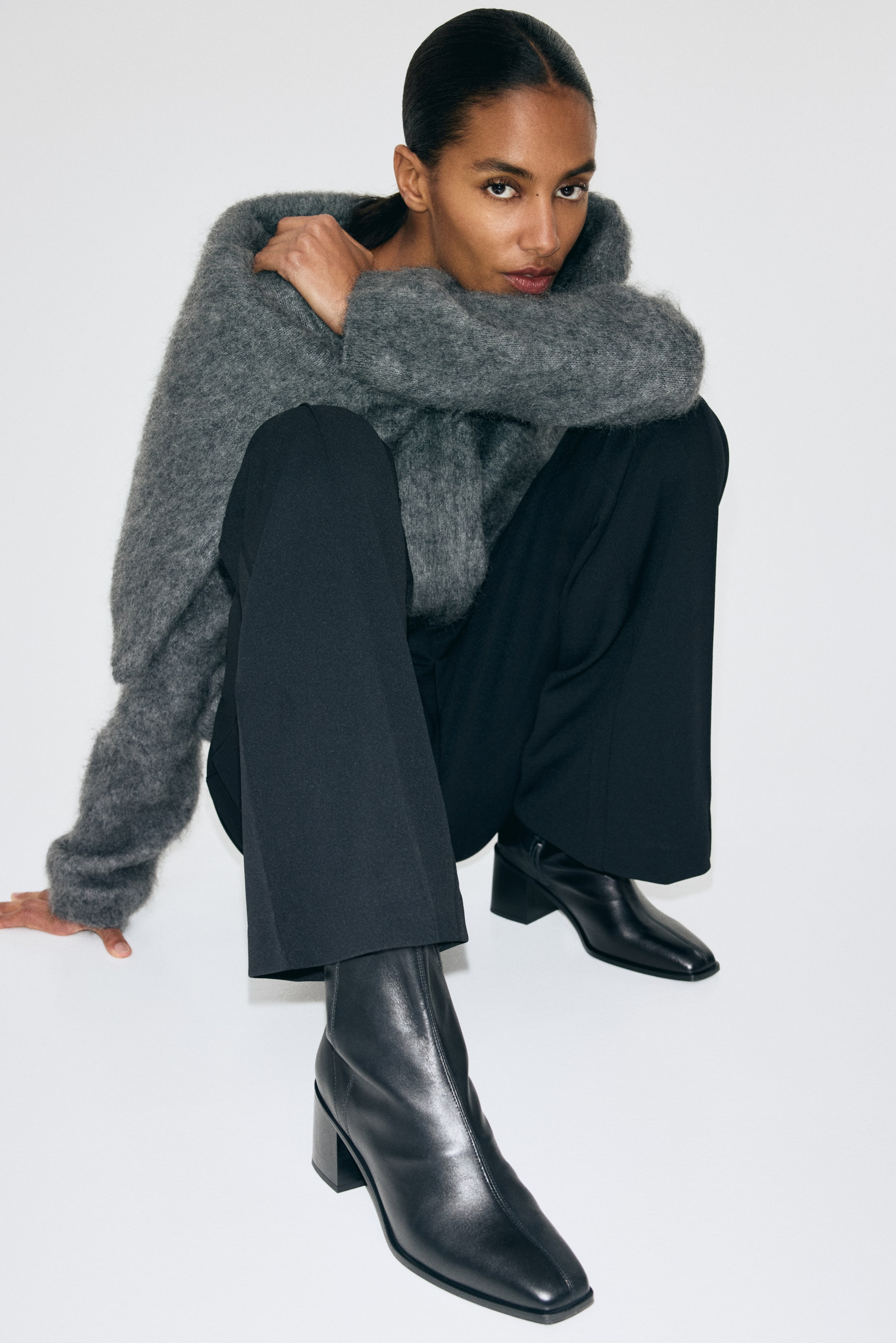 Nagyobb kép megtekintése: Bőr bokacsizma - Fekete - NŐI | H&M HU 1