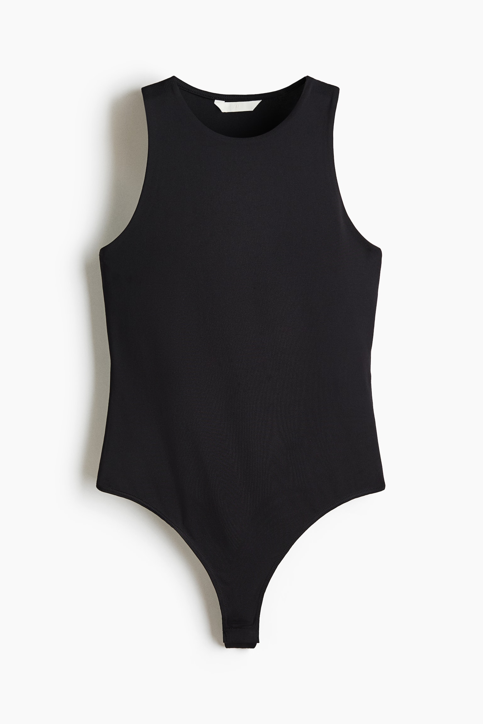 Jersey Thong Bodysuit - Black/White/Bright red
