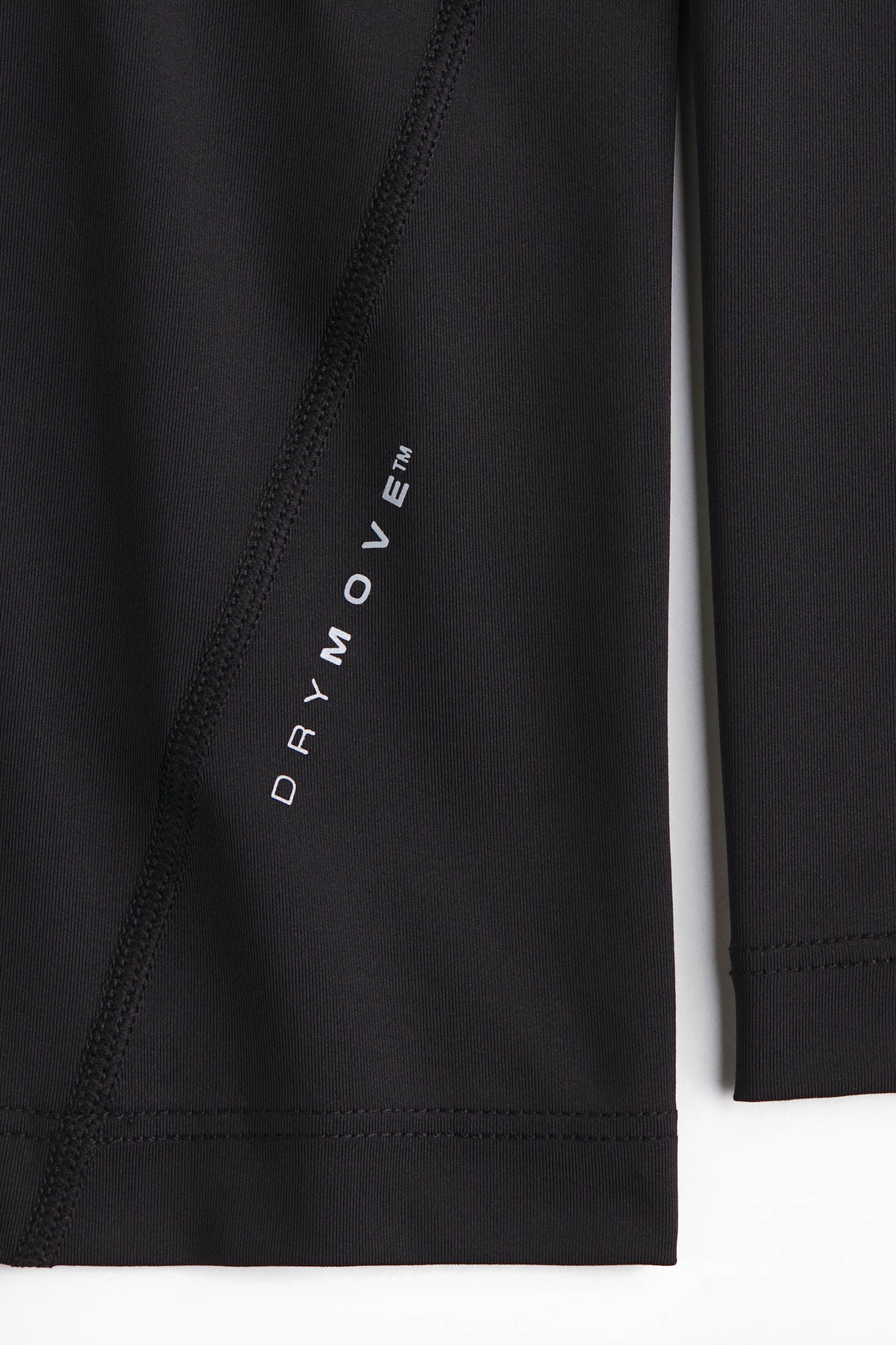 Мужская рубашка H&M Move Compression Fit Sports Shirt with DryMove™, цвет: Чёрный — фото 7