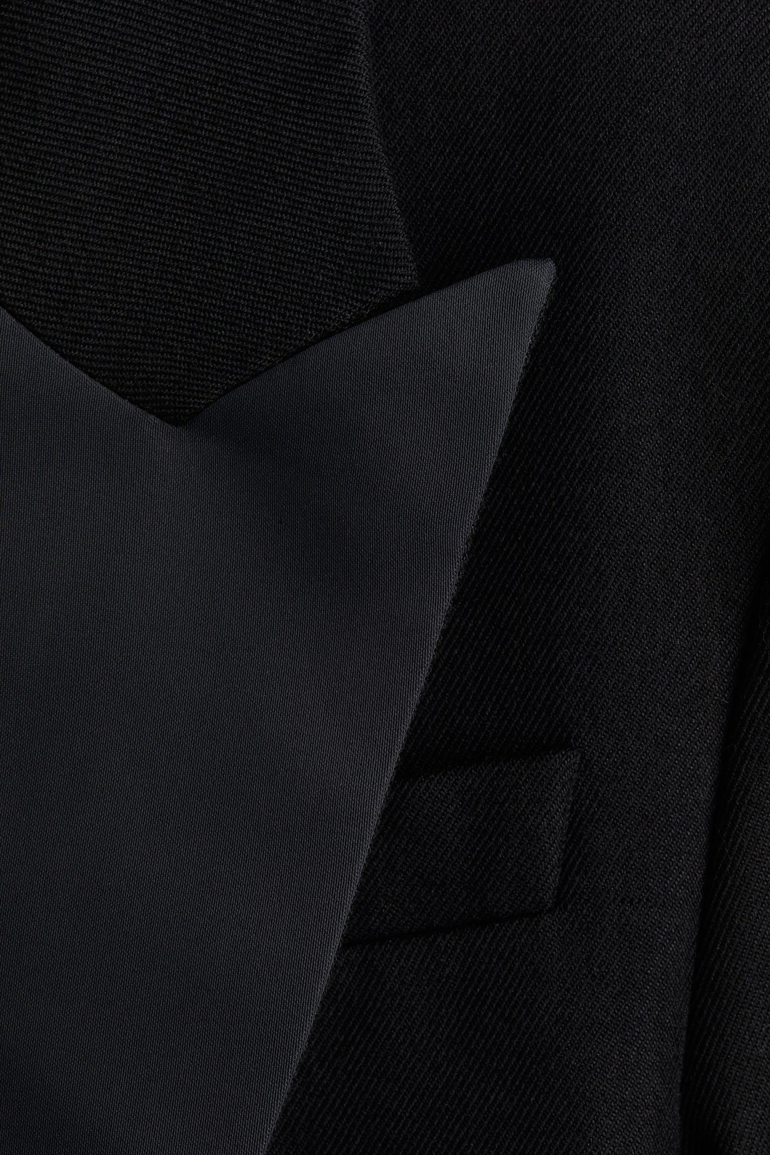 Blazer de smoking em lã - Preto - 4