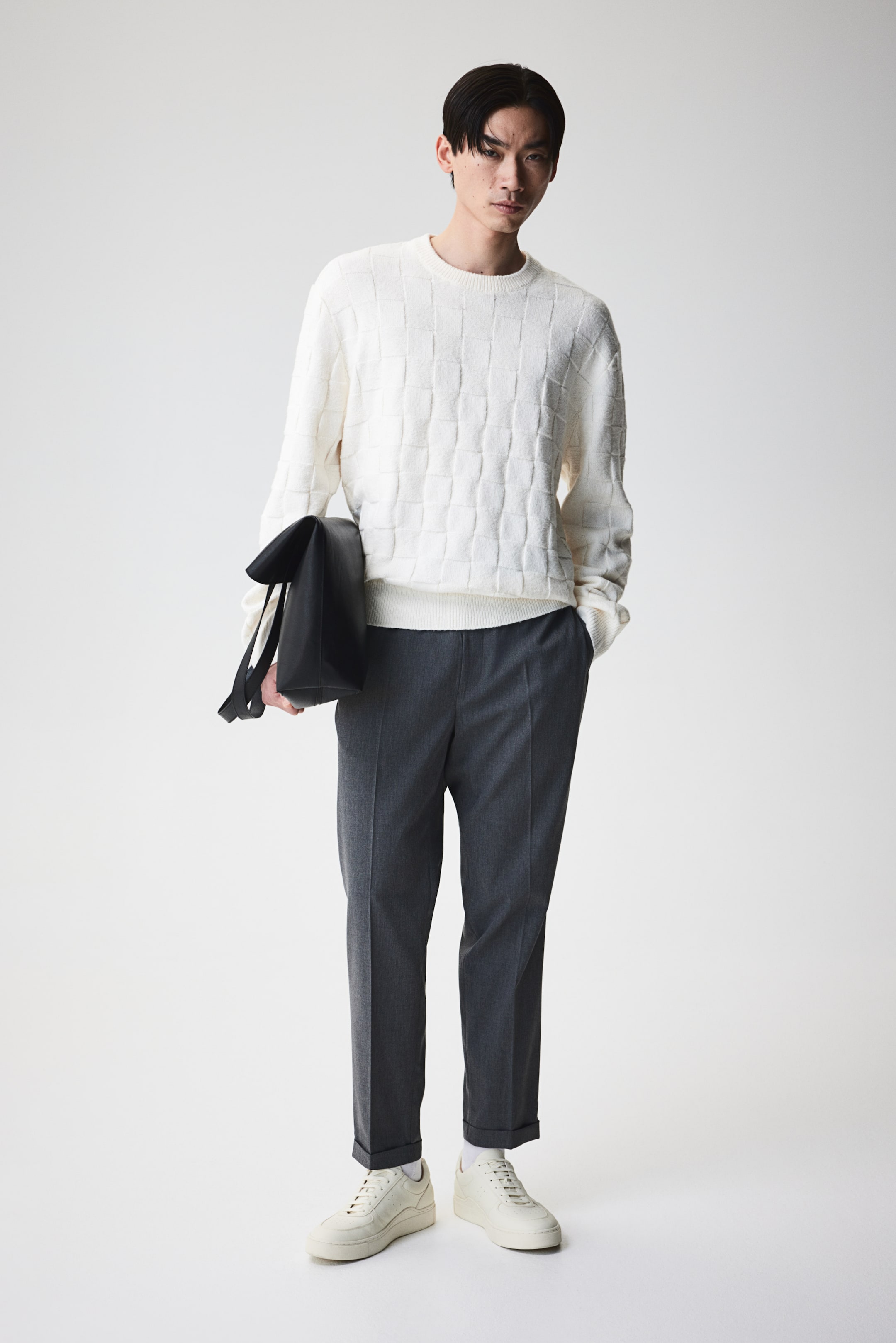 Regular Fit Textured-Knit Sweater