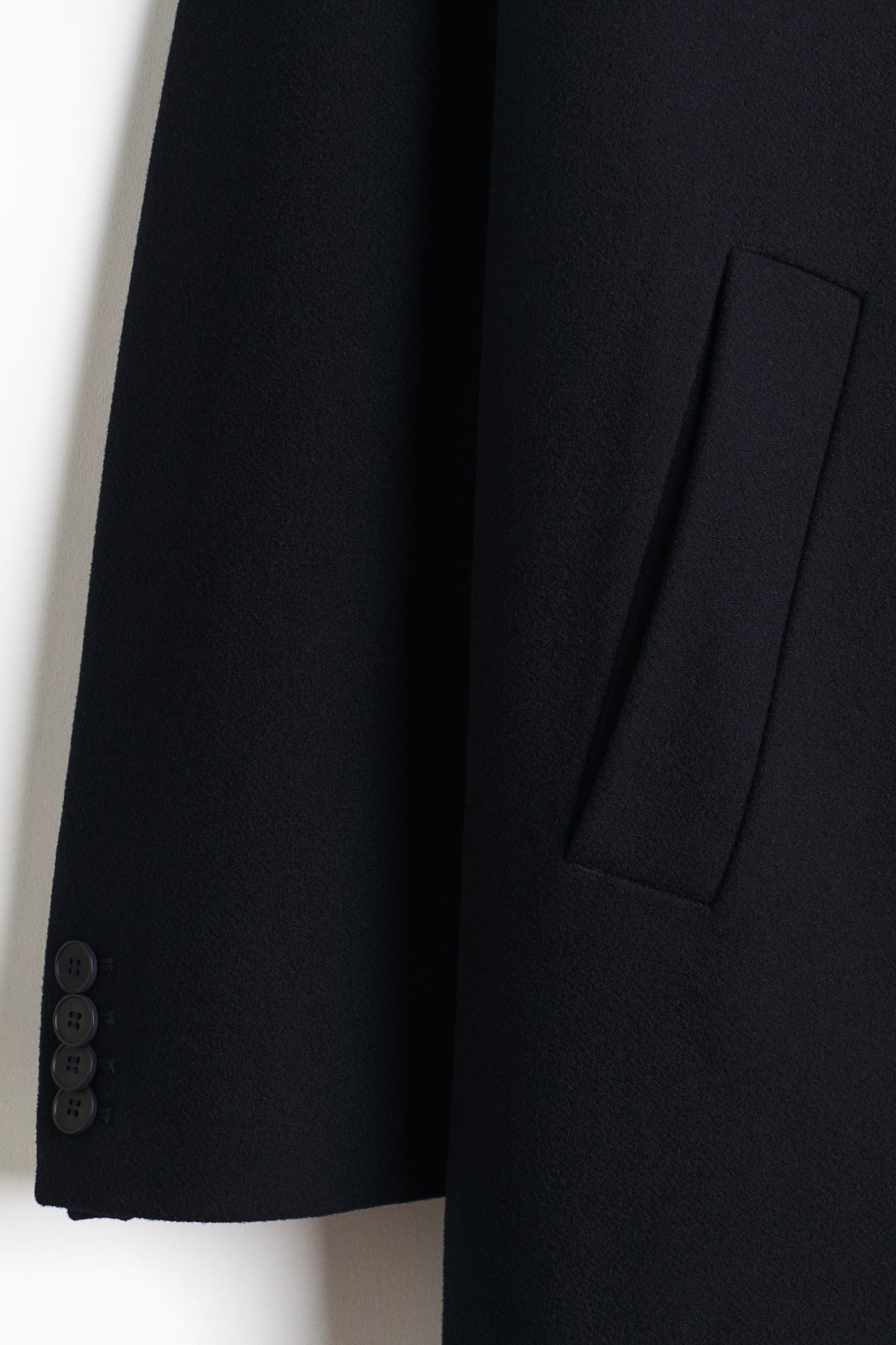 Abrigo de botonadura sencilla en mezcla de lana - Dark blue/Dark brown/Negro - 8