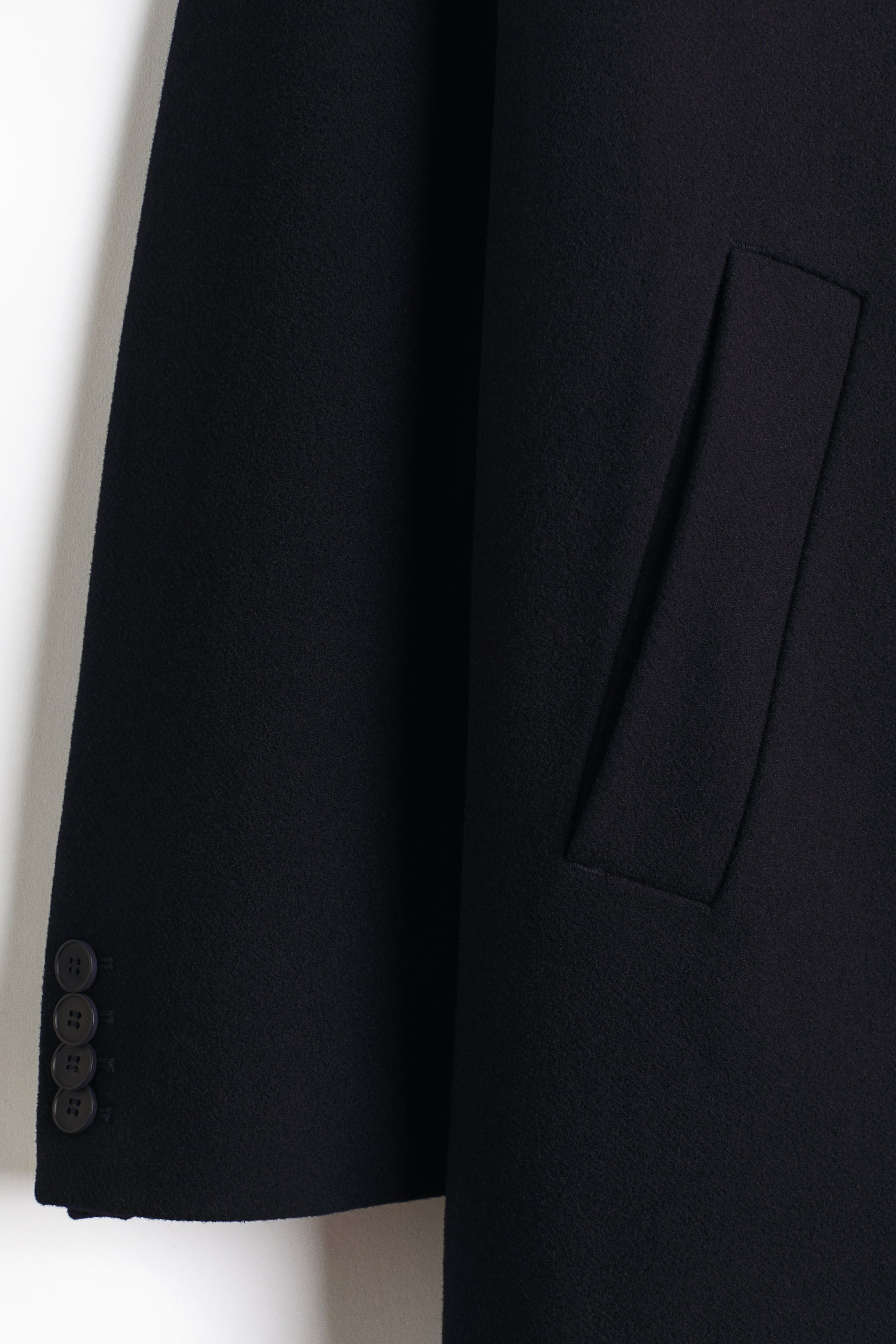 View larger image: Single-Breasted Wool-Blend Coat - Dark blue - Men | H&M US 8