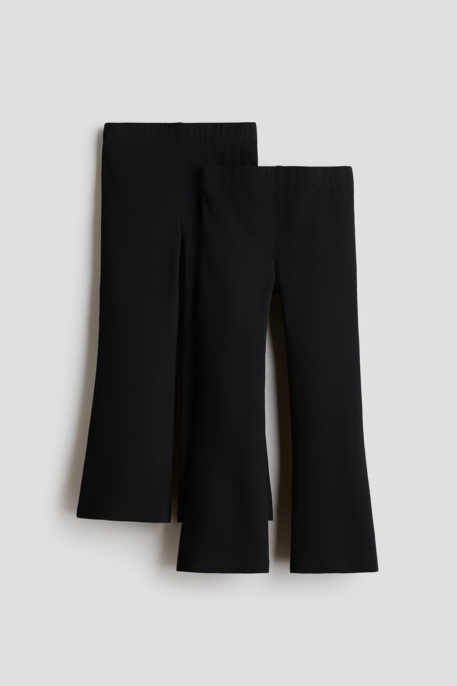 2-pack utsvängda leggings - Svart/Mullvad/Ljuslila