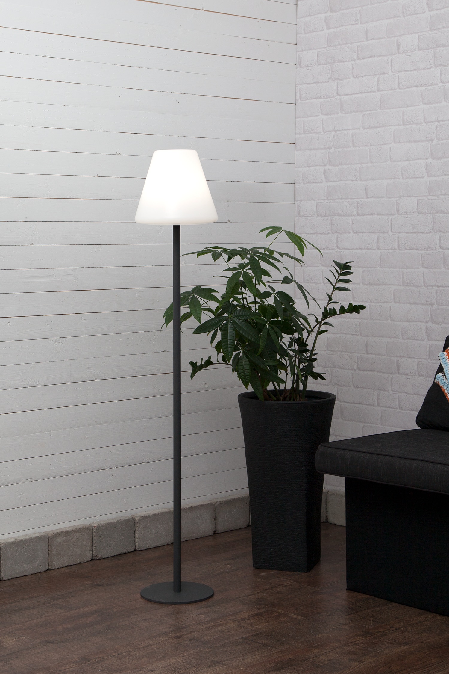 Lampe Sur Pied Kreta,intérieur/extérieur - Gris