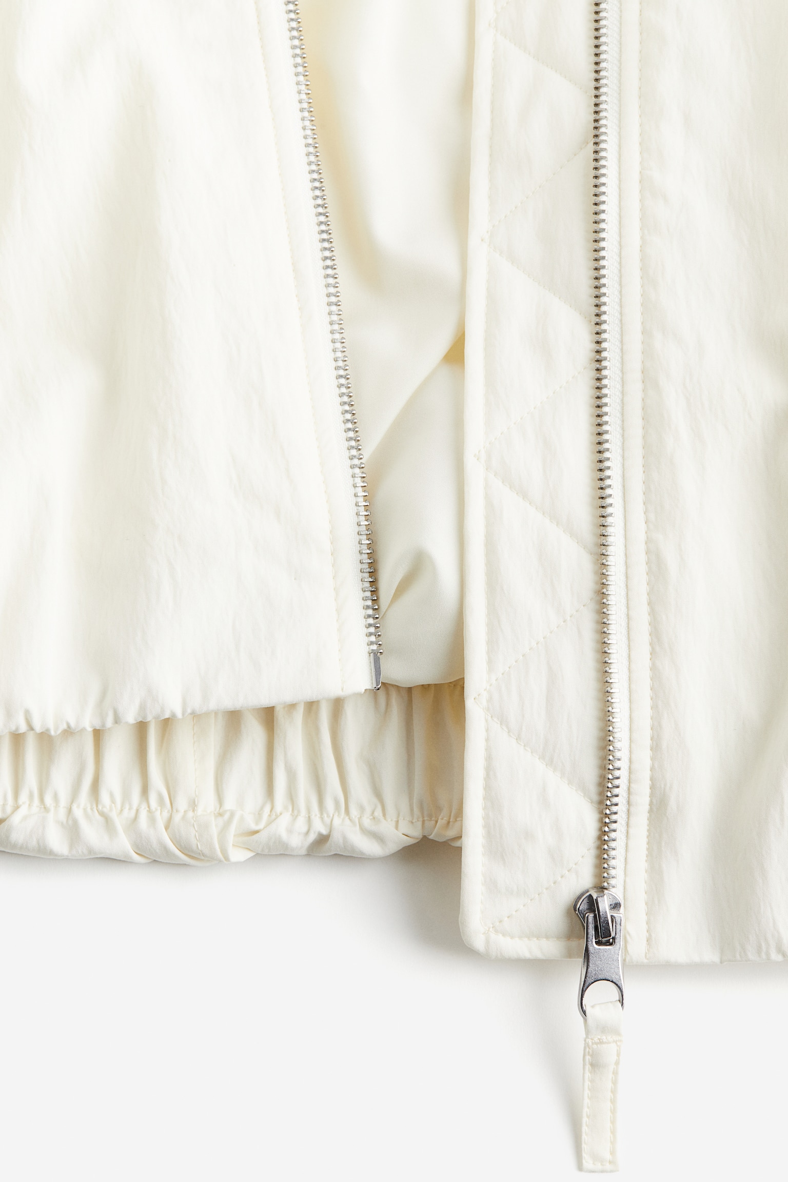 Oversized Bomber Jacket - Cream - 4