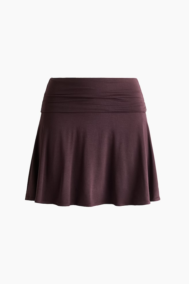 Falda de tenis de corte circular - Ciruela chocolate/Negro - 1