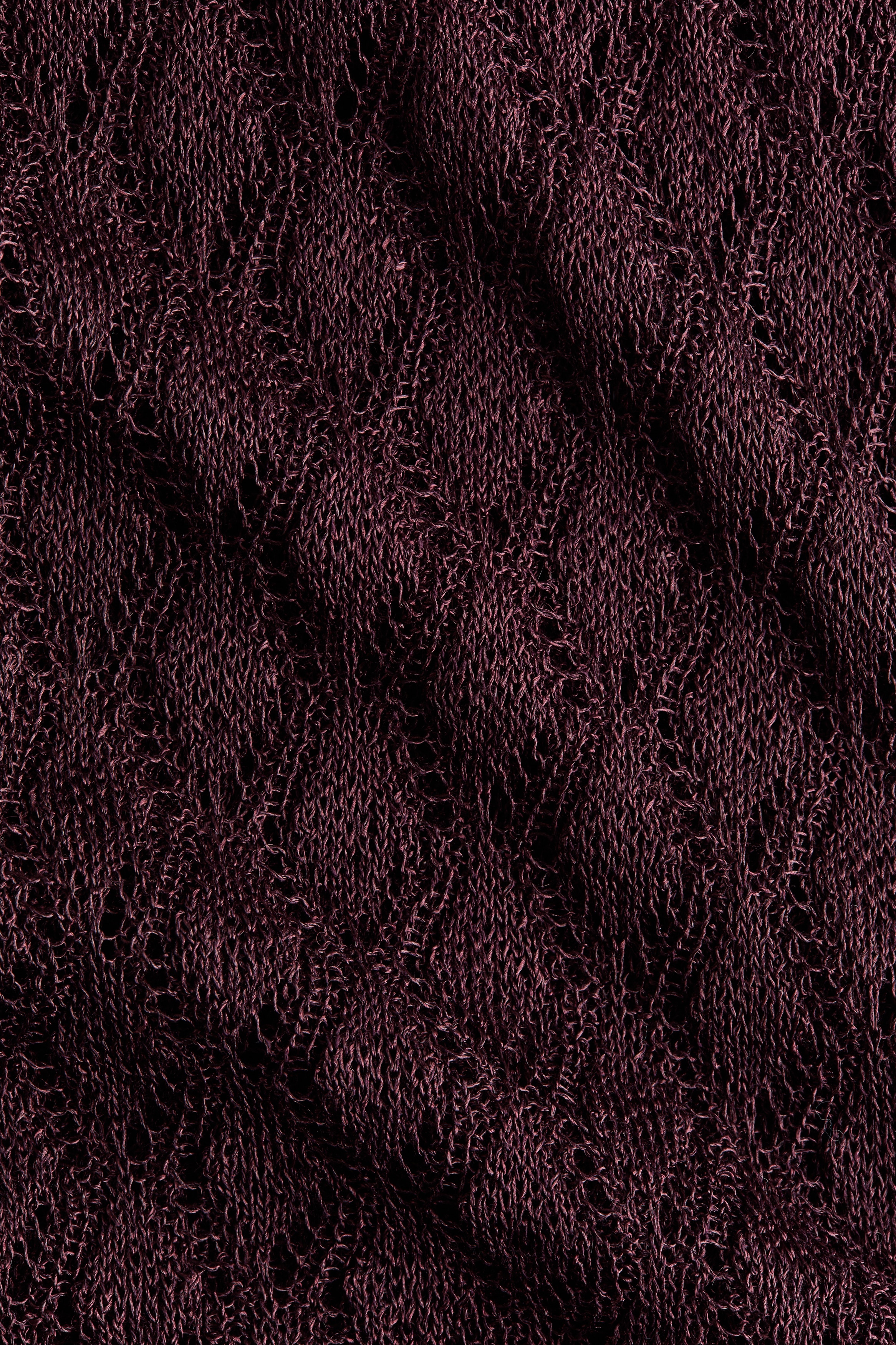 Shimmering pointelle-knit trousers