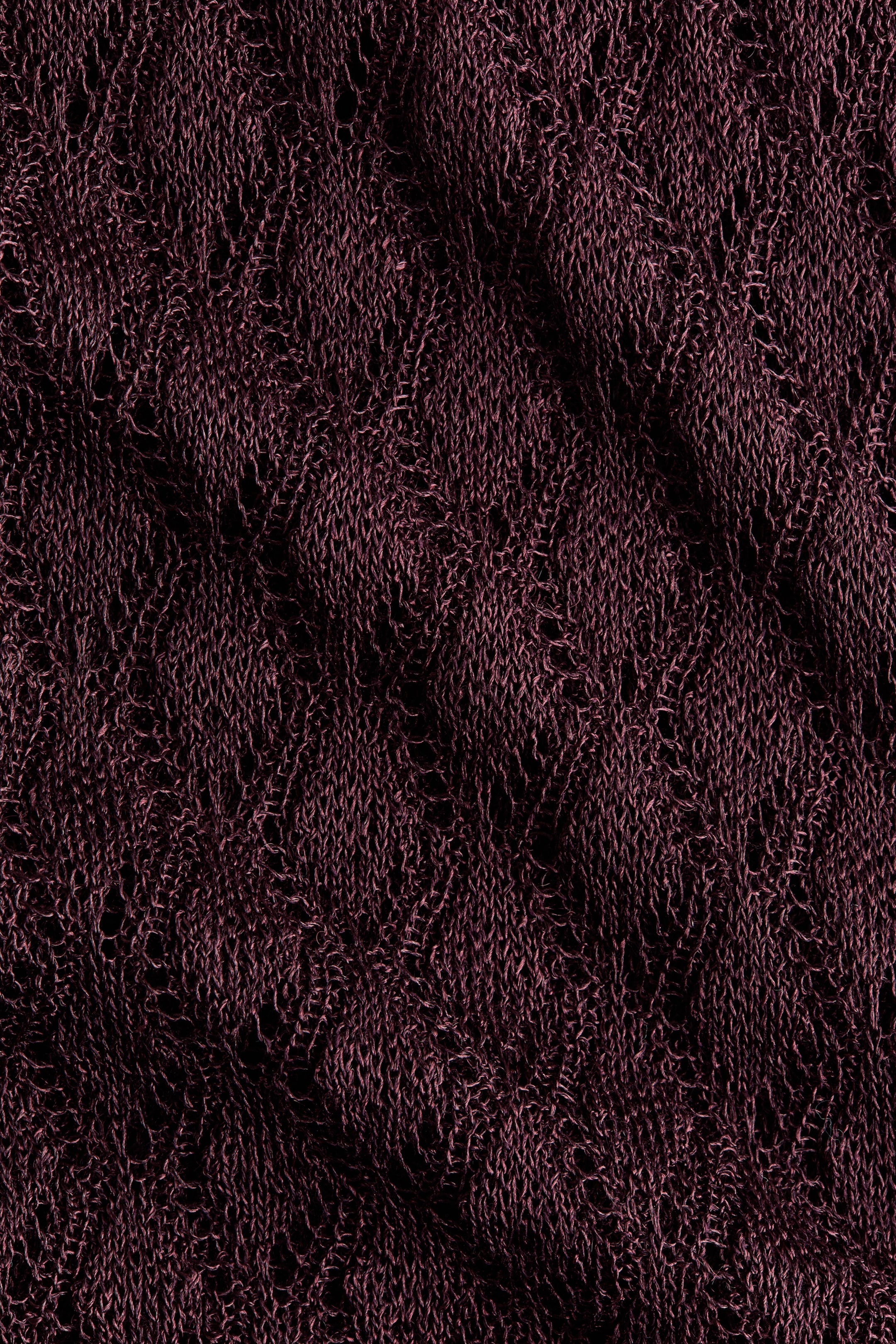 Nagyobb kép megtekintése: Fénylő lyukmintás kötött nadrág - Szilvapiros - NŐI | H&M HU 7