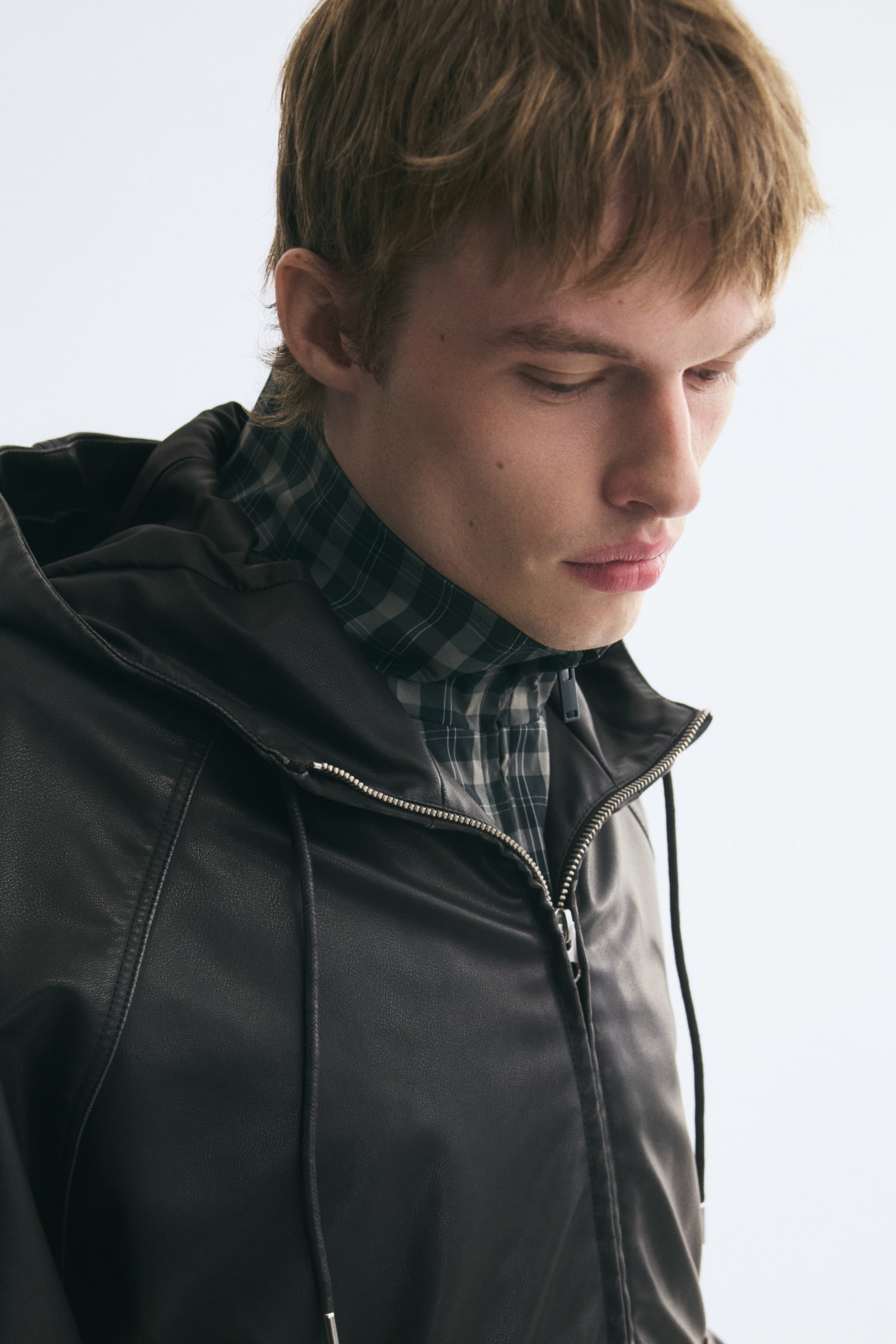 Мужская куртка H&M Hooded, цвет: Чёрный — фото 4