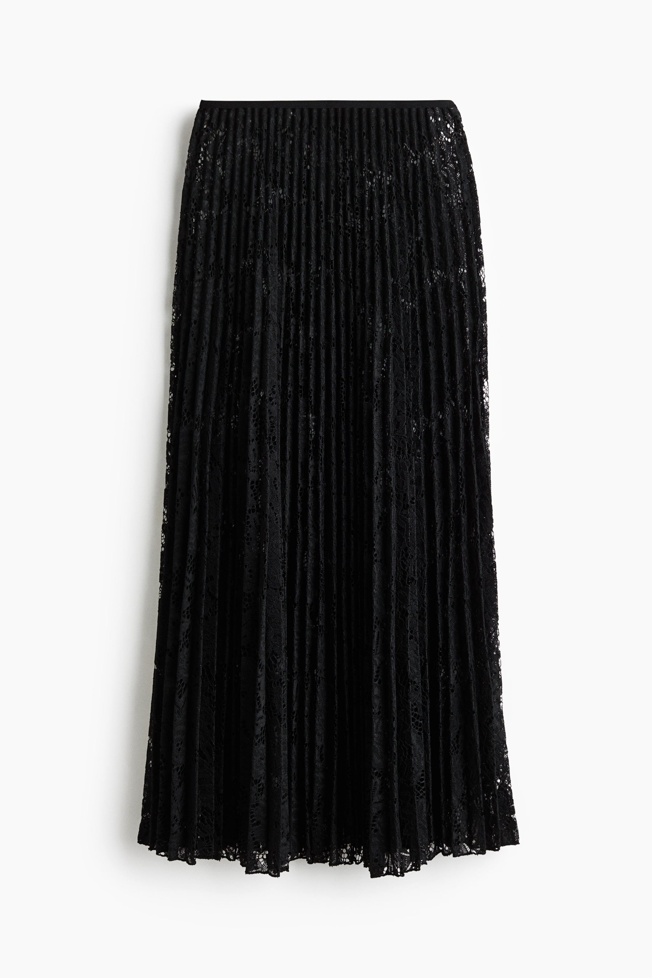View larger image: Plissé lace skirt - Black - Ladies | H&M 1