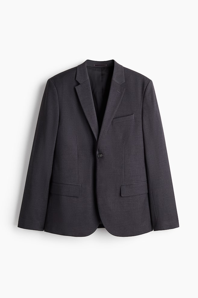 Skinny-Fit Single-Breasted Jacket - Dark gray/Black/Dark blue - 1