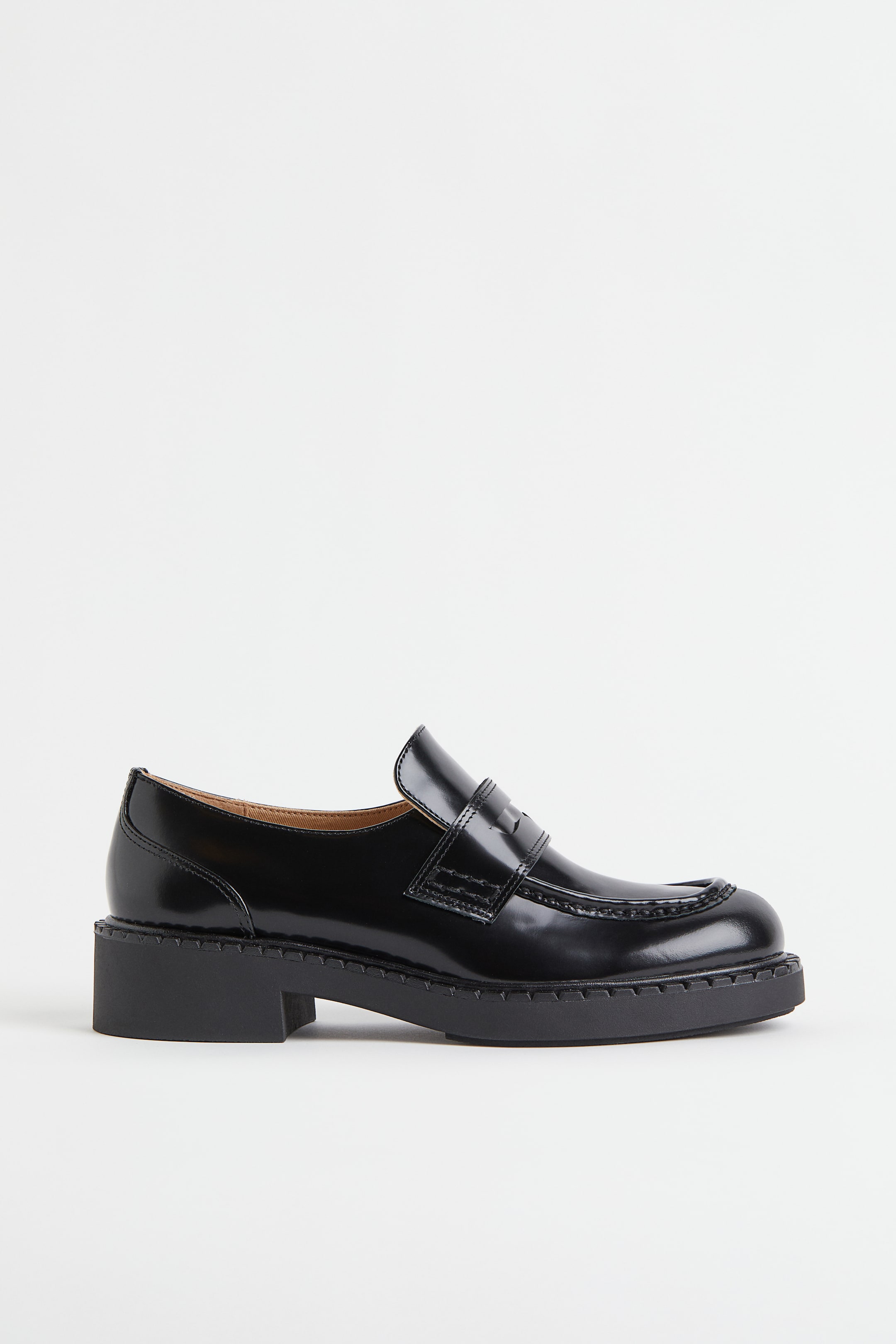 Leather loafers - Low heel - Black - Ladies | H&M GB