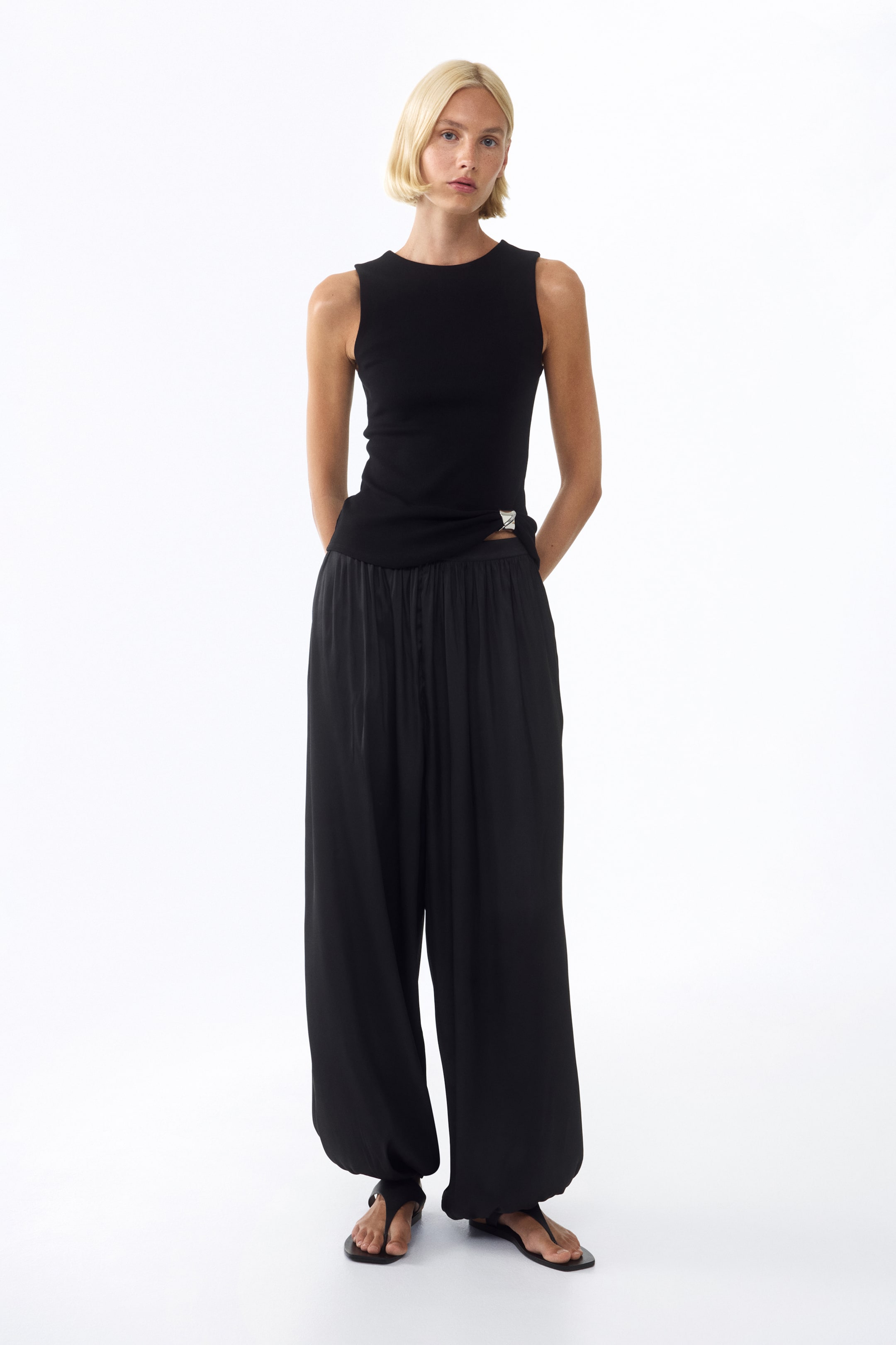Женские топы H&M Draped-Detail Ribbed Top — фото 3