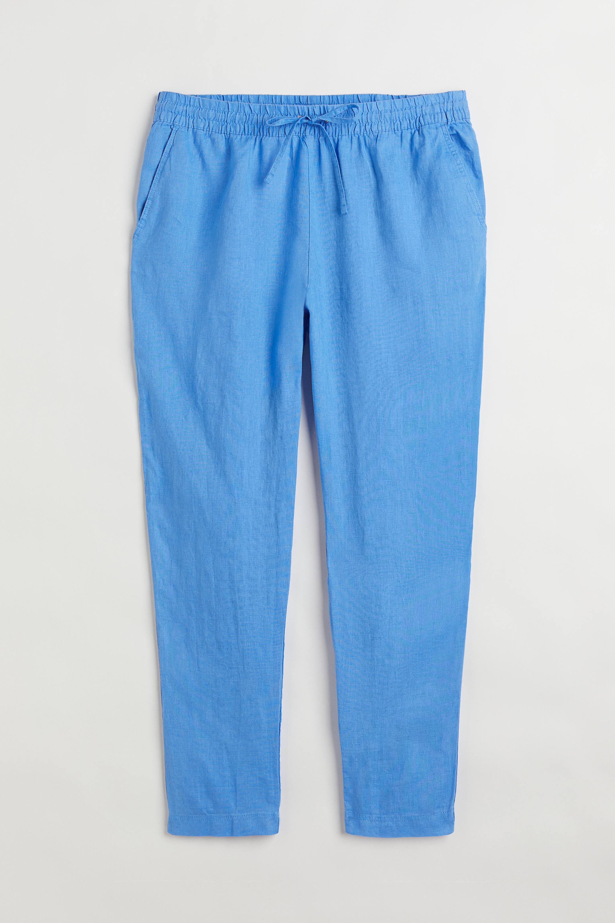 View larger image: H&M+ Linen joggers - Blue - Ladies | H&M 1