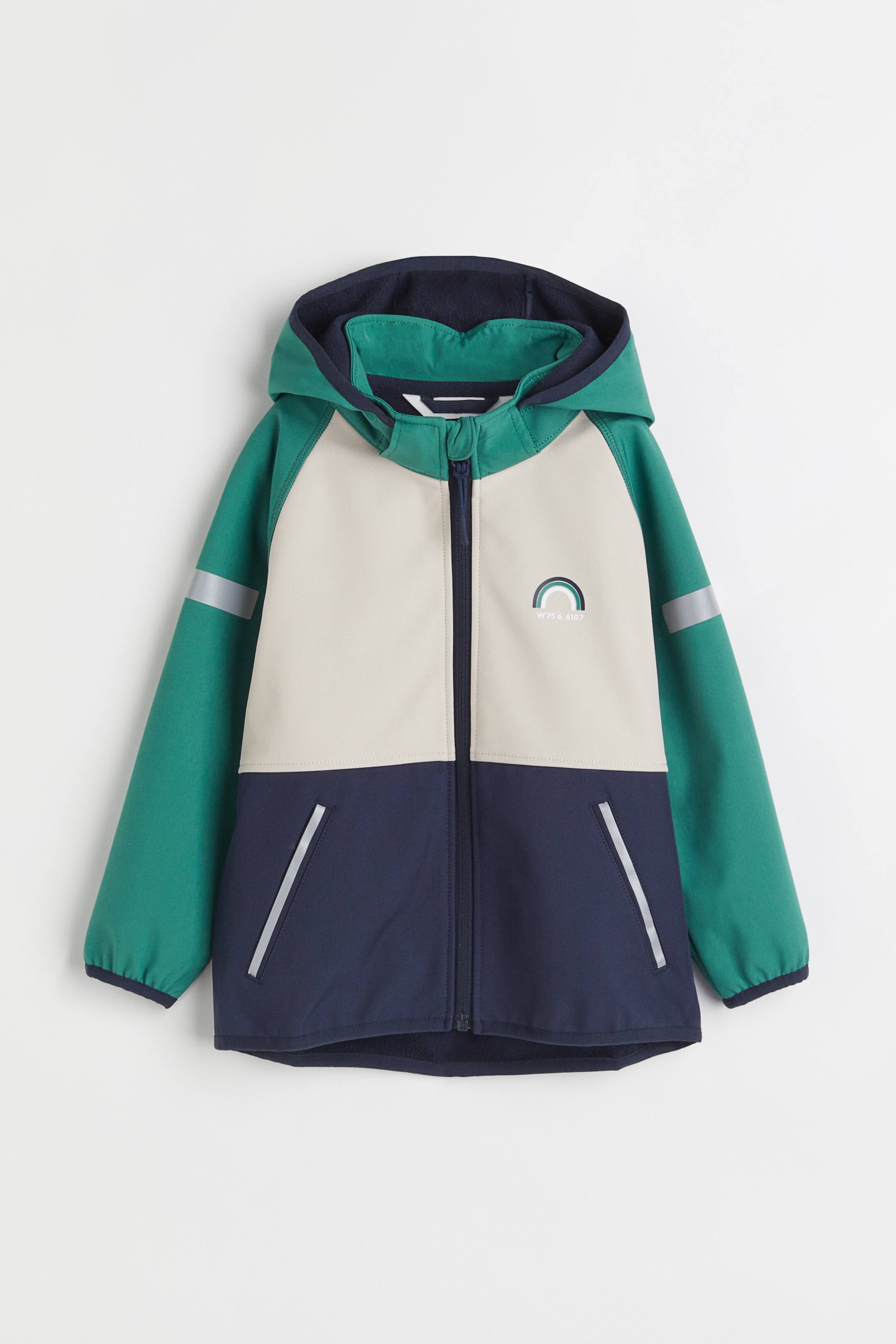 查看大圖: 抗水外套 - 綠色/拼色 - Kids | H&M 1