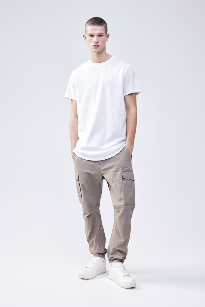 Long Regular Fit T-shirt - White/Black - 4