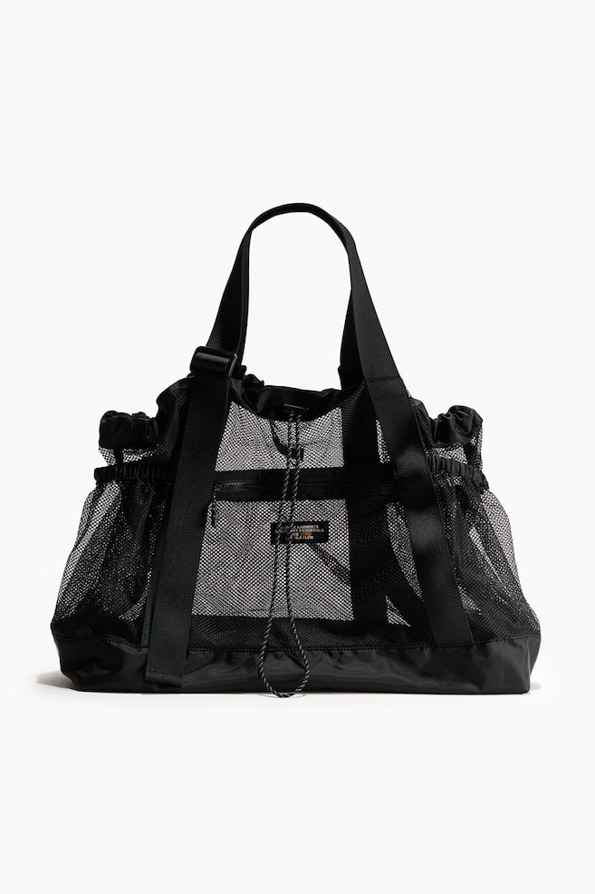 Mesh tote bag - Black - 1