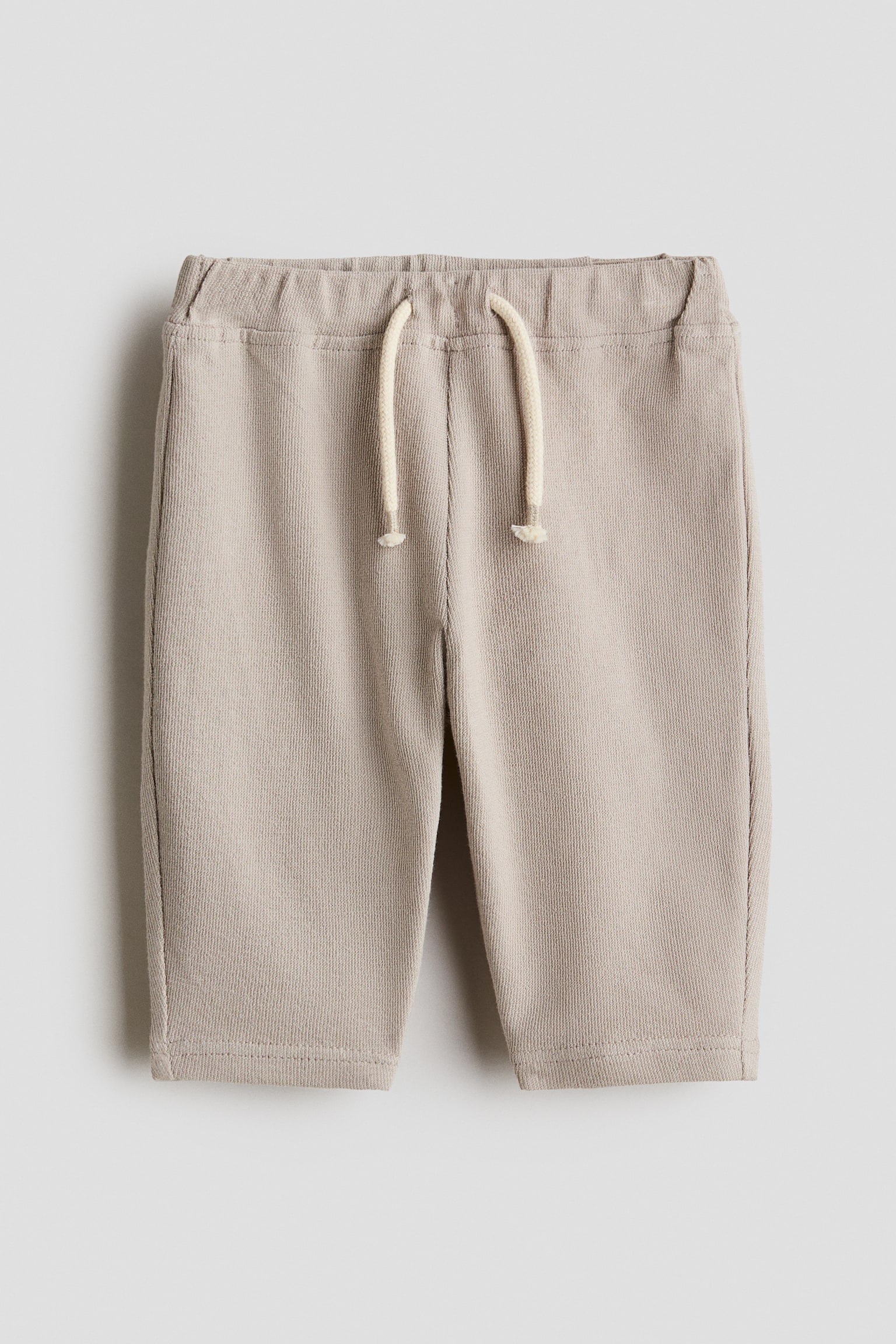 Textured jersey trousers - Light beige